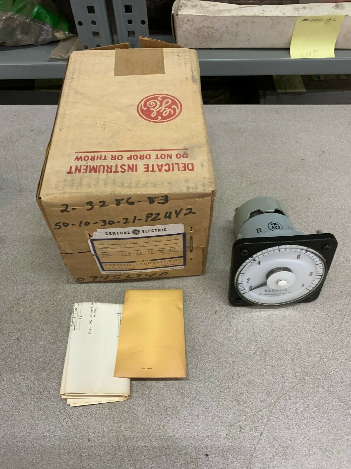 NEW IN BOX GENERAL ELECTRIC 0-9KV AC VOLTMETER 50-103021PZUY2