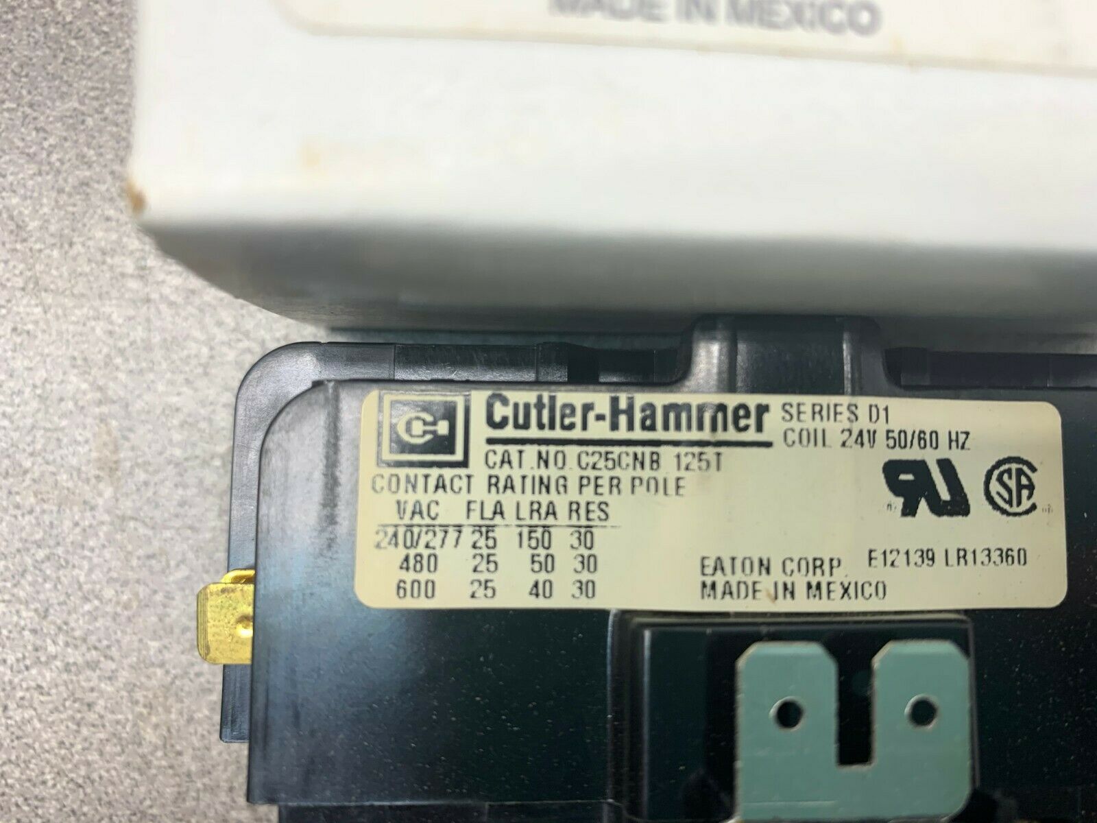 NEW IN BOX CUTLER HAMMER CONTACTOR C25CNB 125T D