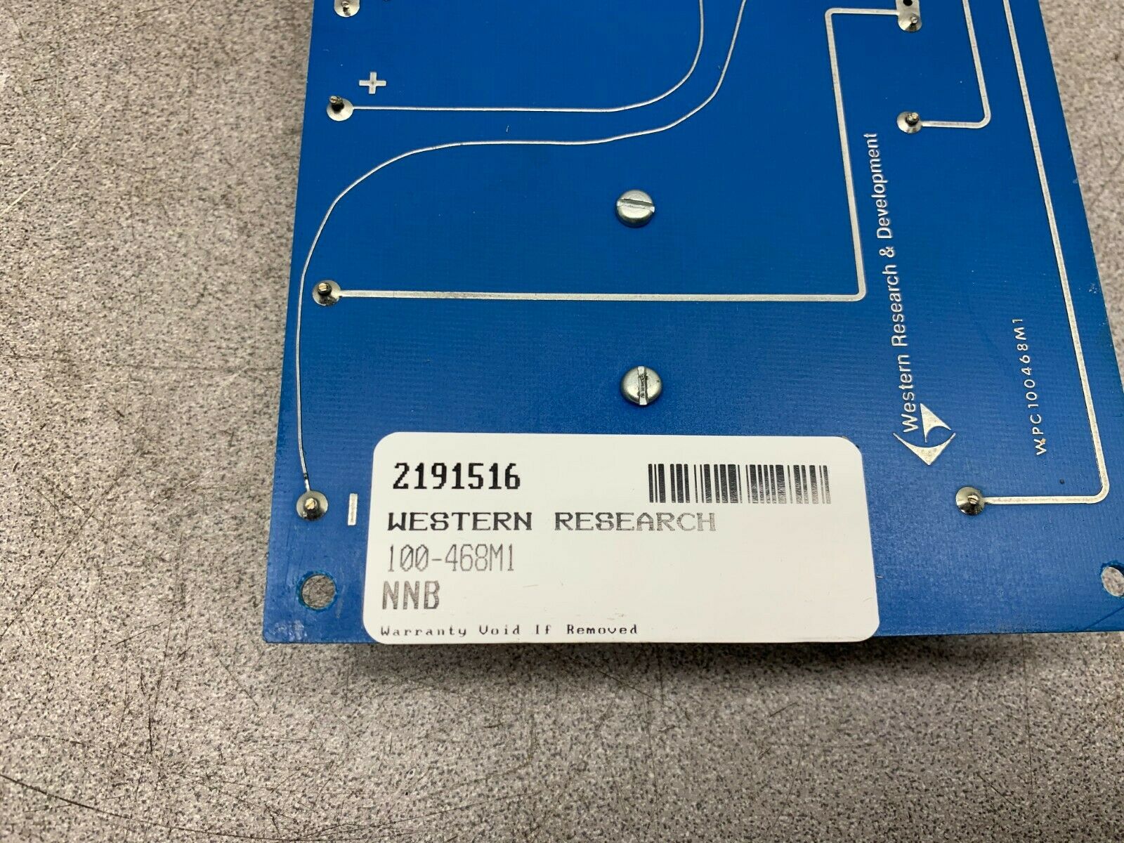 NEW NO BOX WESTERN RESEARCH PC BOARD POWER SUPPLY 100-468M1