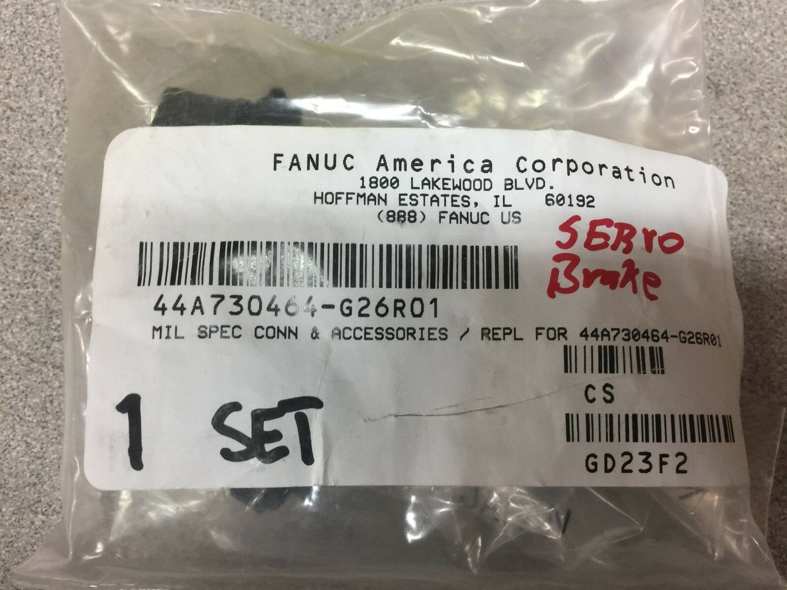 NEW IN PACKAGE FANUC MIL SPEC CONNECTOR AND ACCECORIES 44A730464-G26R01