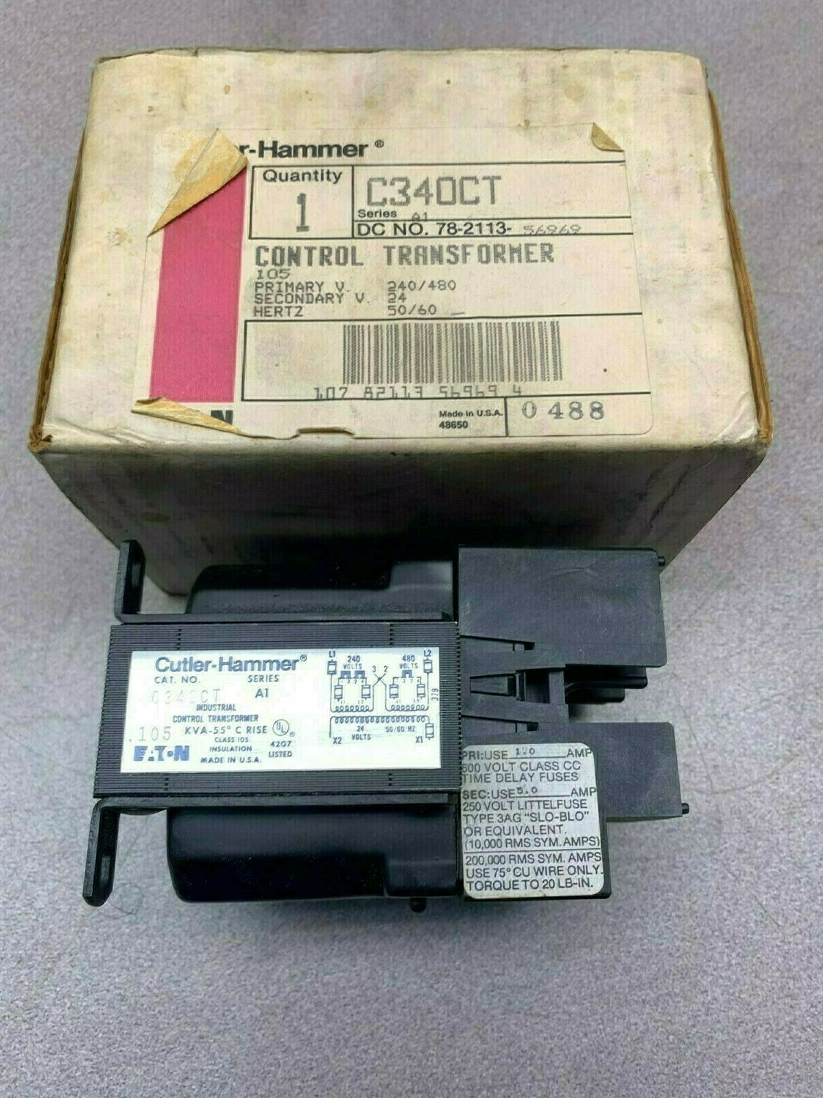 NEW IN BOX CUTLER HAMMER TRANSFORMER C340CT