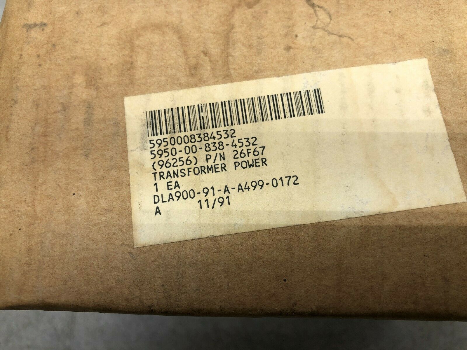 NEW IN BOX THORDSON 117 VAC PRI 12.6 VAC SEC TRANSFORMER 26F67