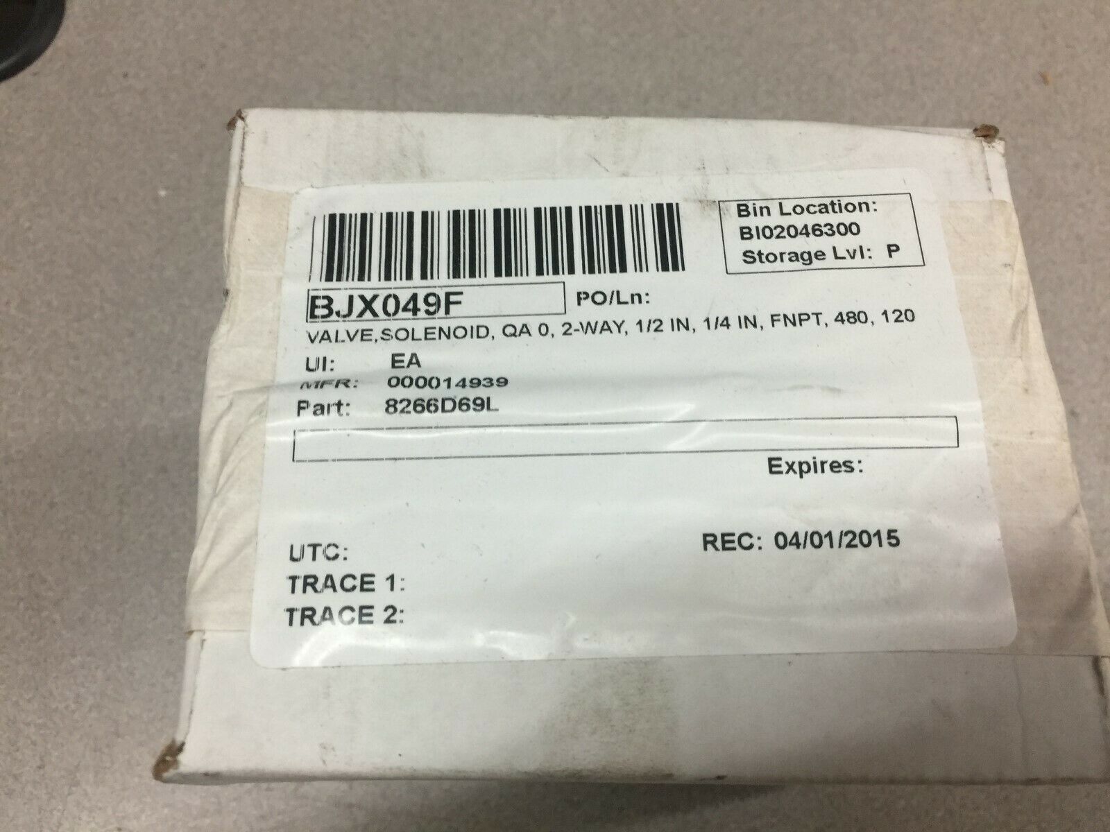 NEW IN FACTORY SEALED BOX ASCO 1/2" 480 VAC COIL SOLENOID VALVE 8266D69L