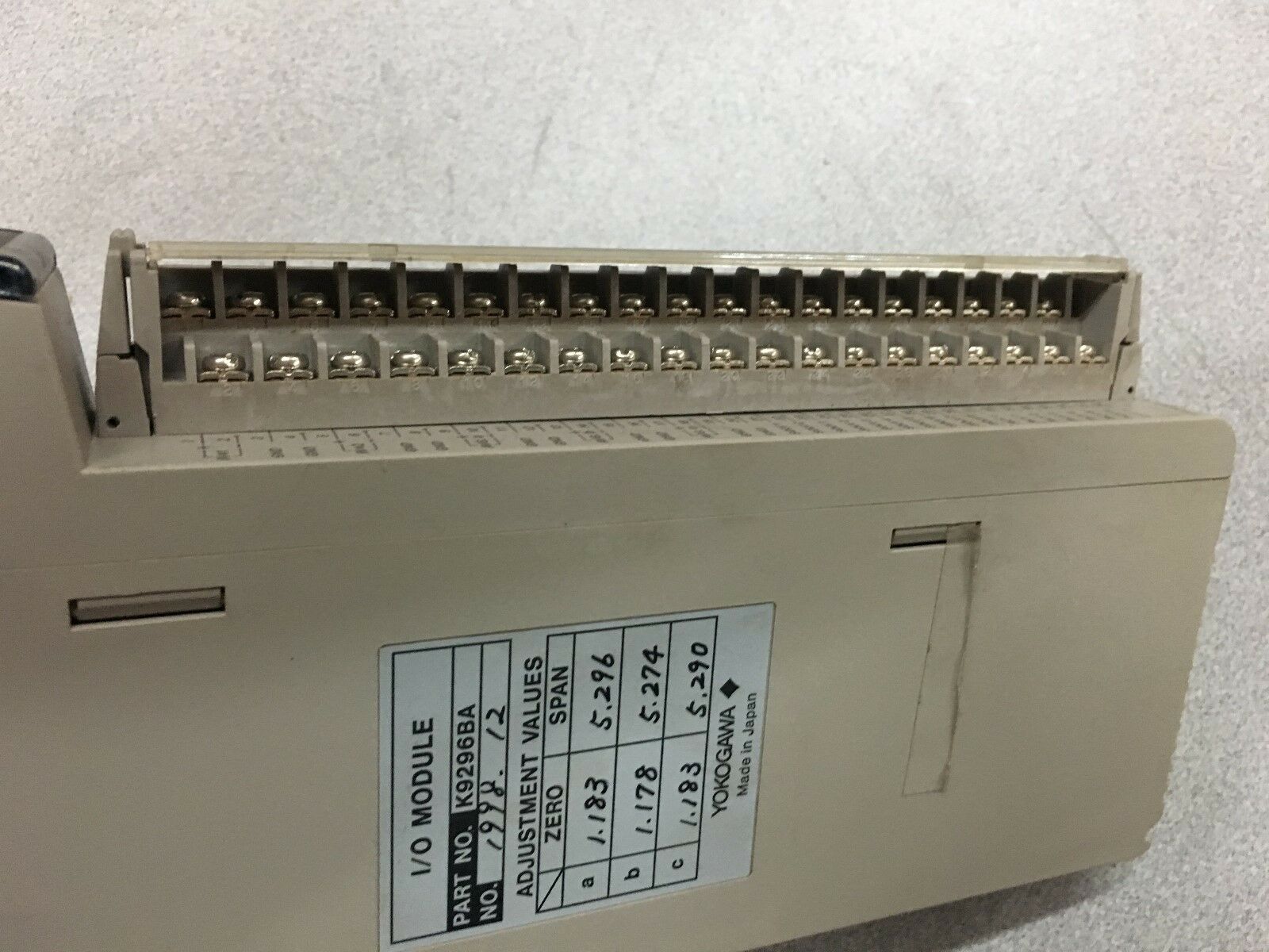 USED YOKOGAWA I/O MODULE K9296BA