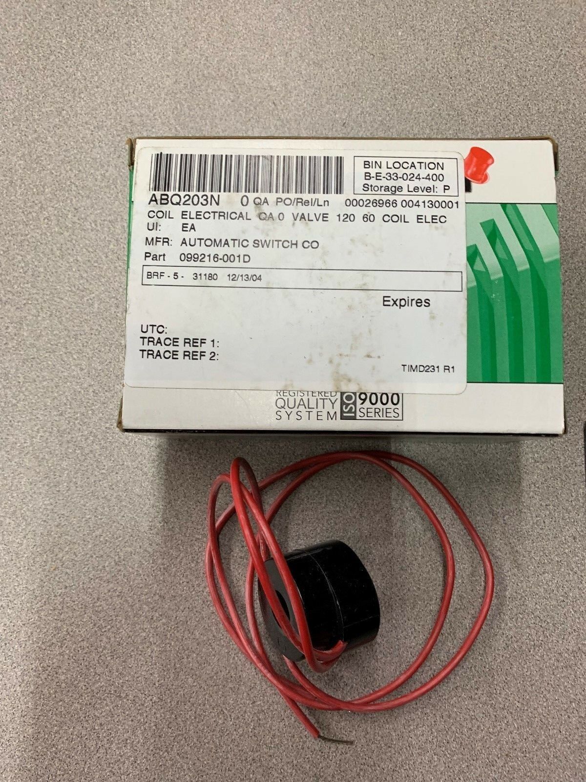 NEW IN BOX ASCO VALVE COIL ABQ203N