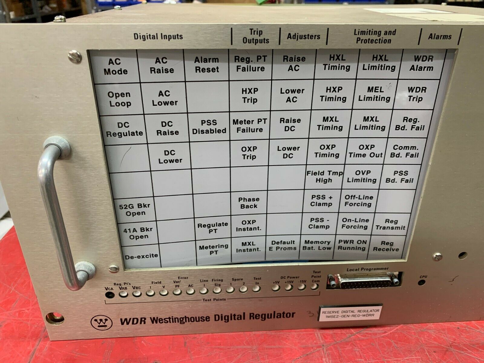 USED WESTINGHOUSE WDR RESERVE DIGITAL VOLTAGE REGULATOR 5D27806G03