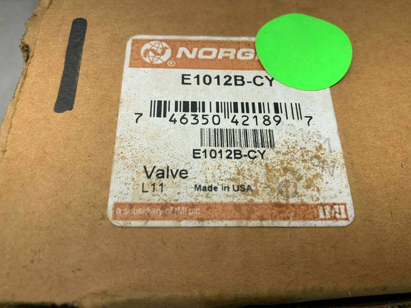 NEW IN BOX NORGREN VALVE E1012B-CY