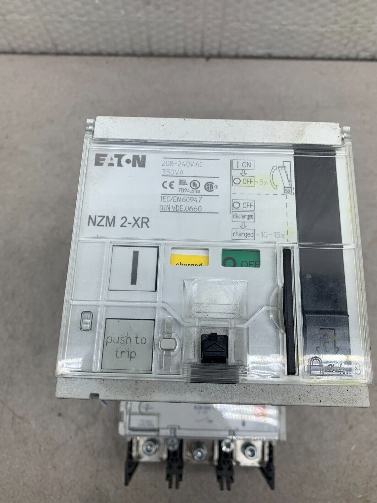 USED EATON MOELLER 125AMP BREAKER WITH SYNCHRONIZED REMOTE OPERATOR NZM 2-XR