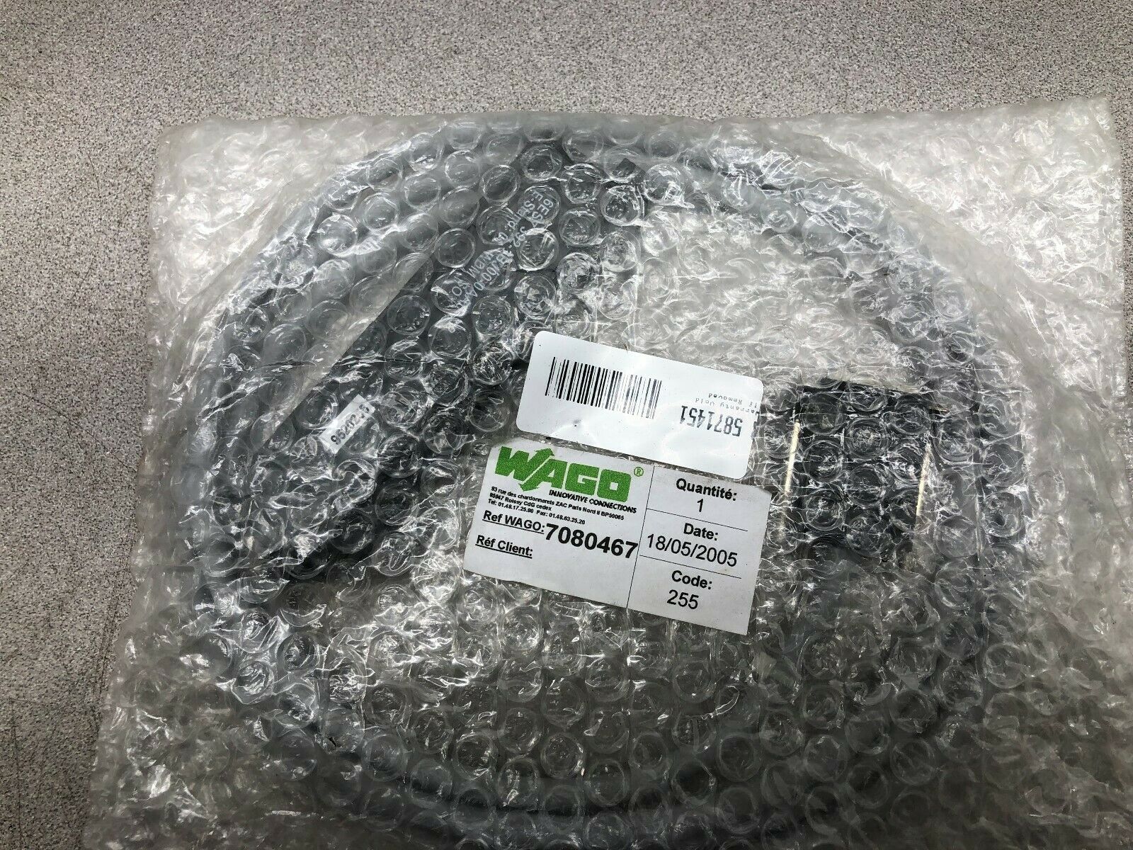 NEW IN ORIGINAL PACKAGE WAGO CABLE ASSY 7080467