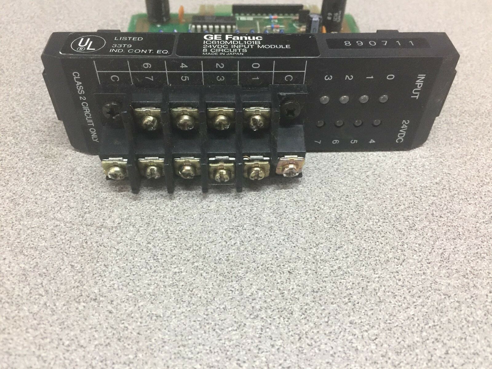 USED GE FANUC 24VDC 8PT INPUT MODULE IC610MDL101B