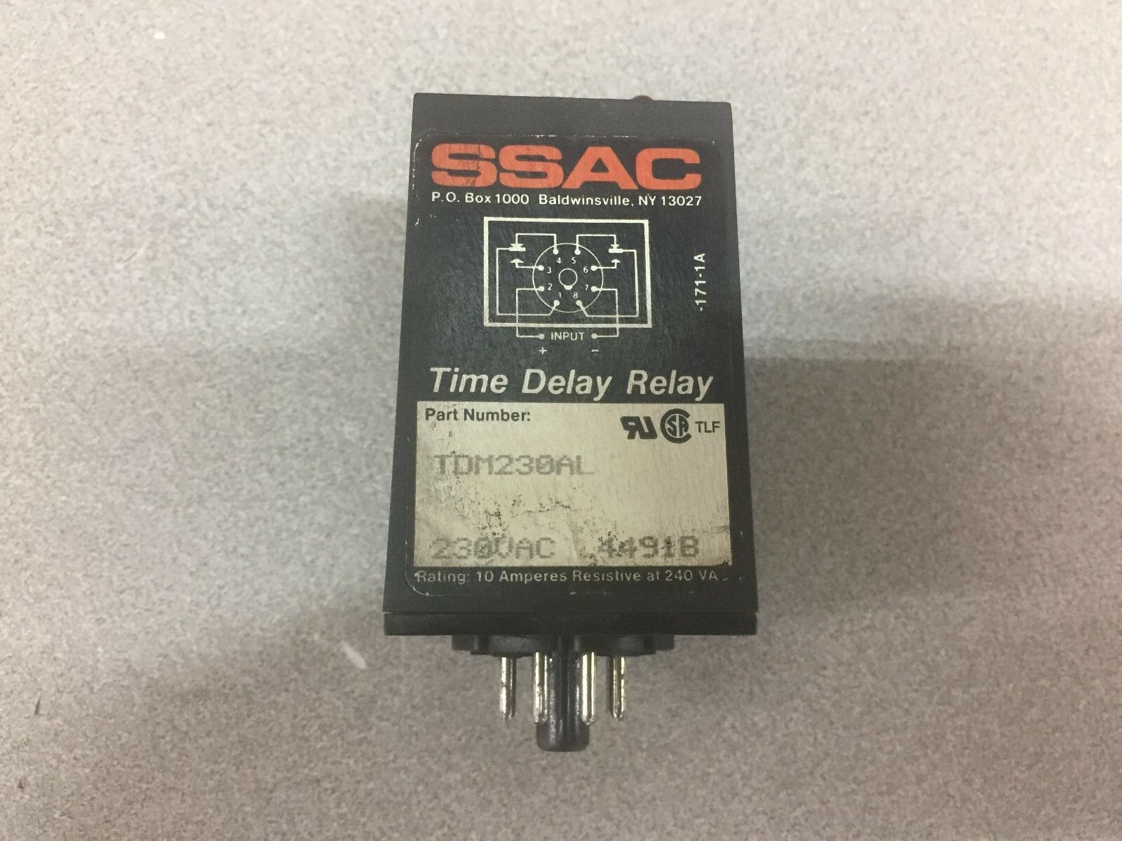 USED SSAC 230VAC TIME DELAY RELAY TDM230AL