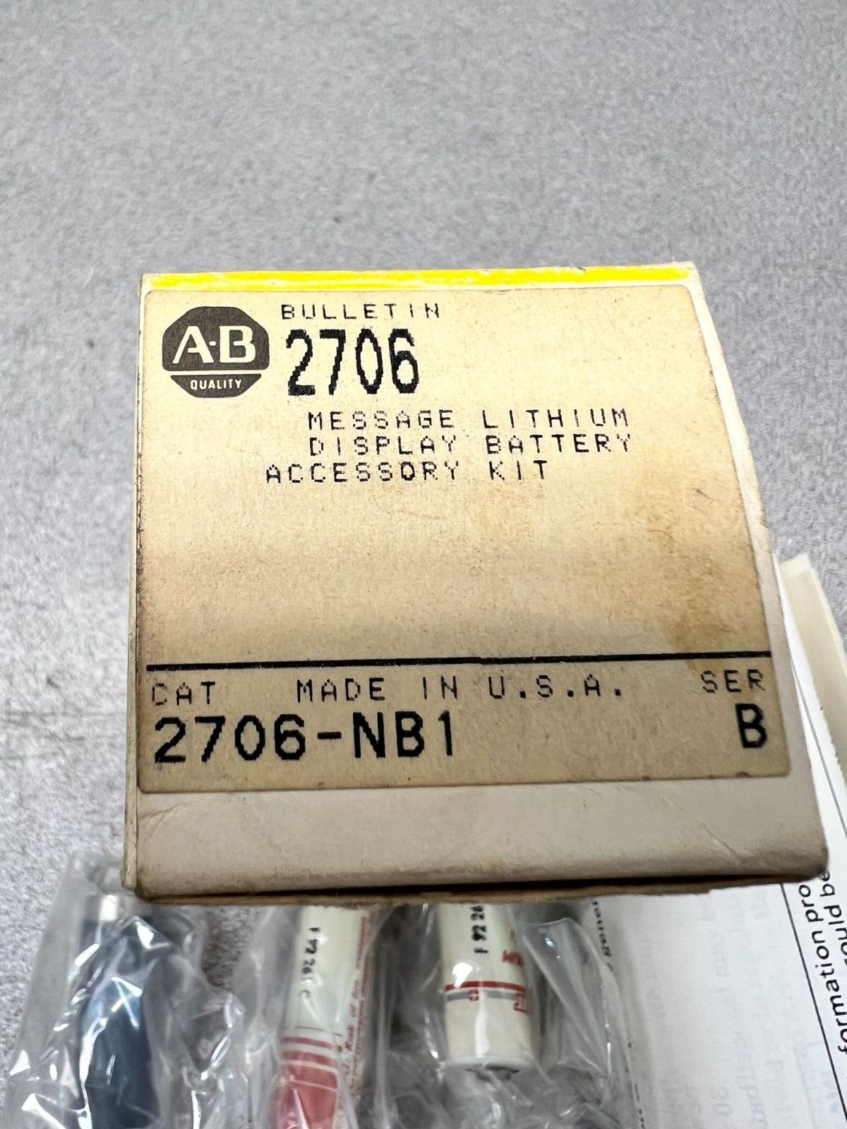 NEW IN BOX ALLEN BRADLEY ACCESSORY KIT 2706-NB1 SERIES B