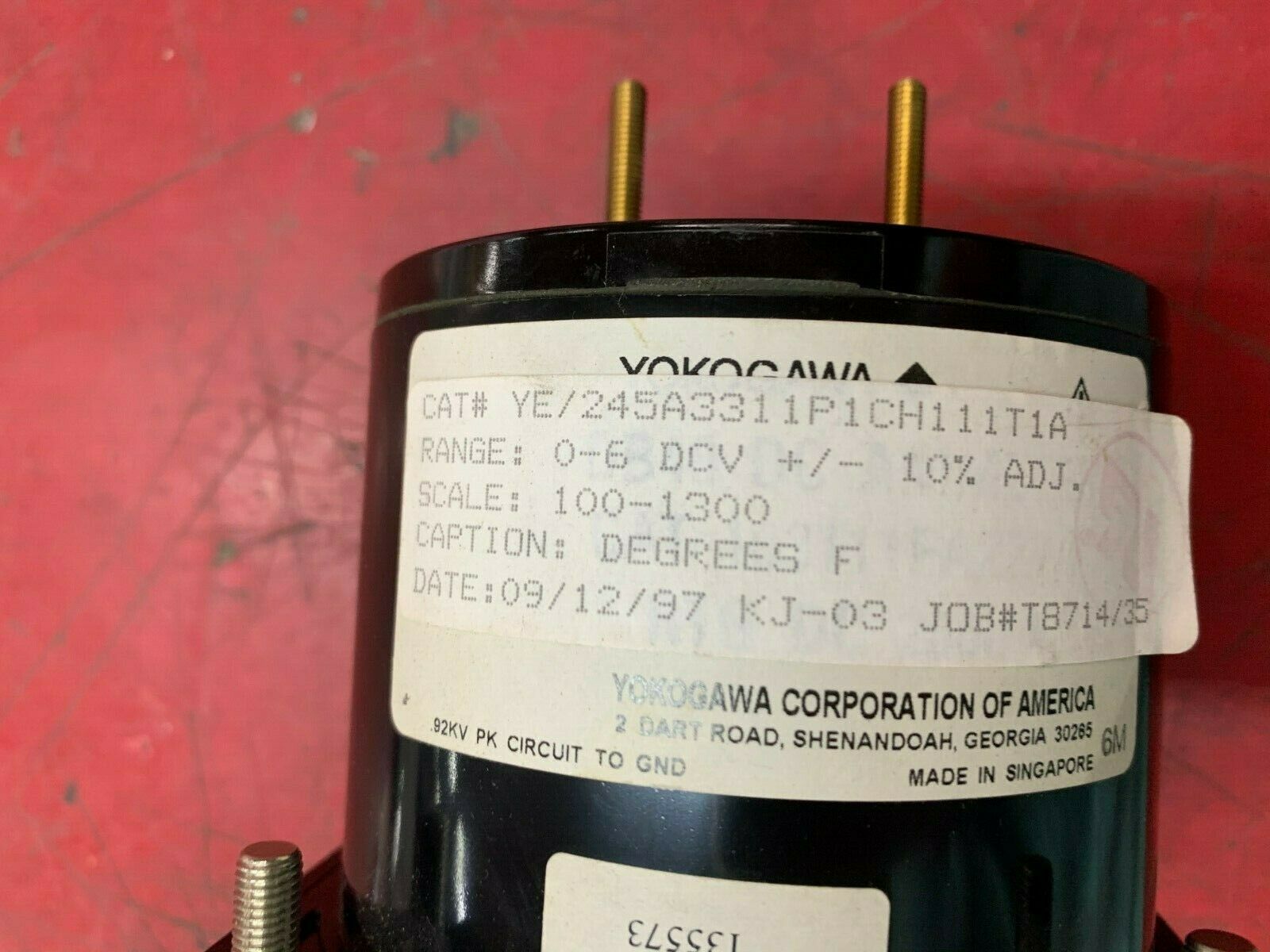 NEW NO BOX YOKOGAWA 100-1300 DEGREES F METER YE/245A3311P1CH111T1A