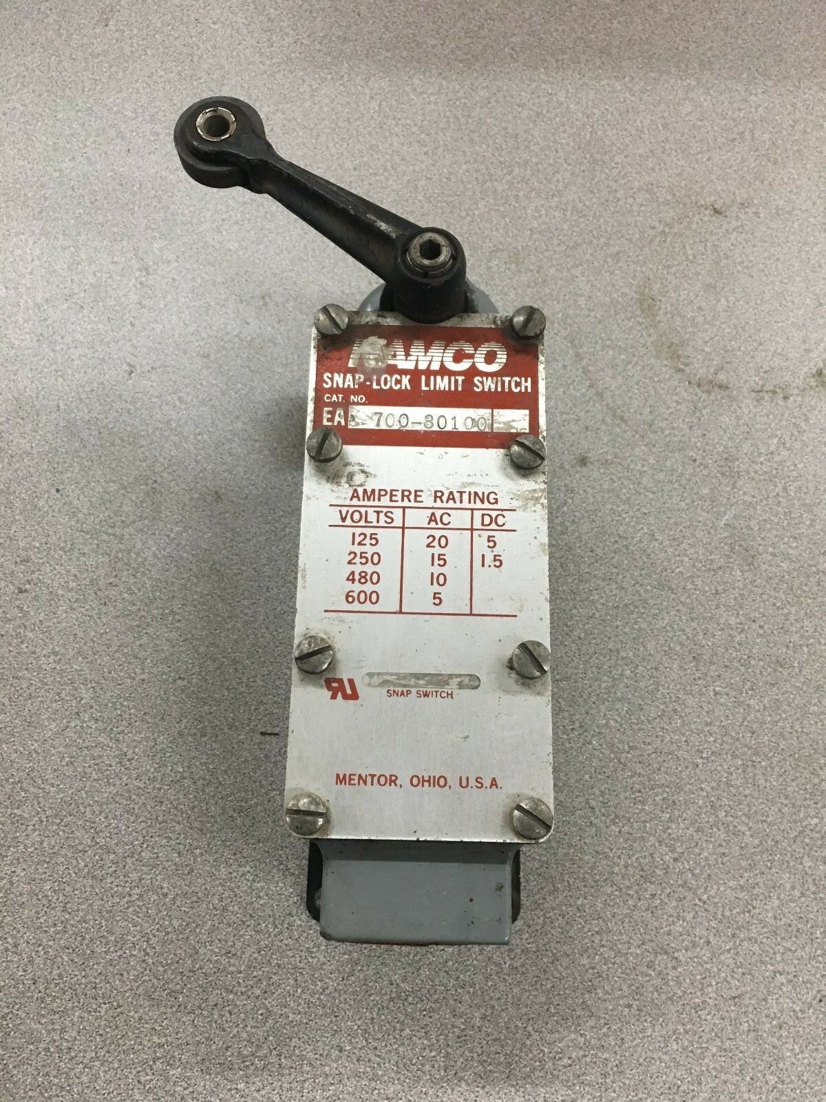 USED NAMCO SNAP-LOCK LIMIT SWITCH EA700-80100