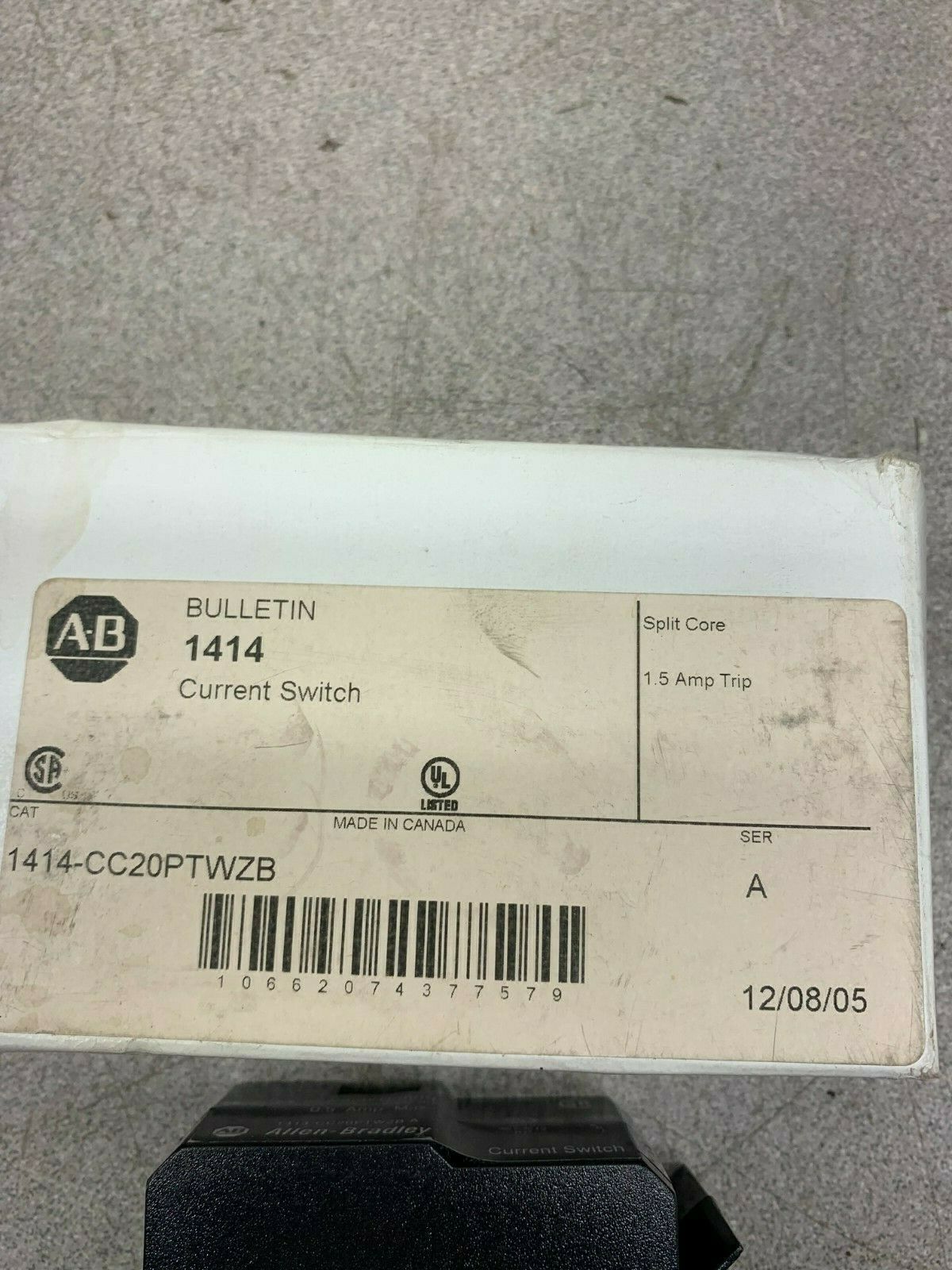 NEW IN BOX ALLEN BRADLEY CURRENT SWITCH 1414-CC20PTWZB SERIES A