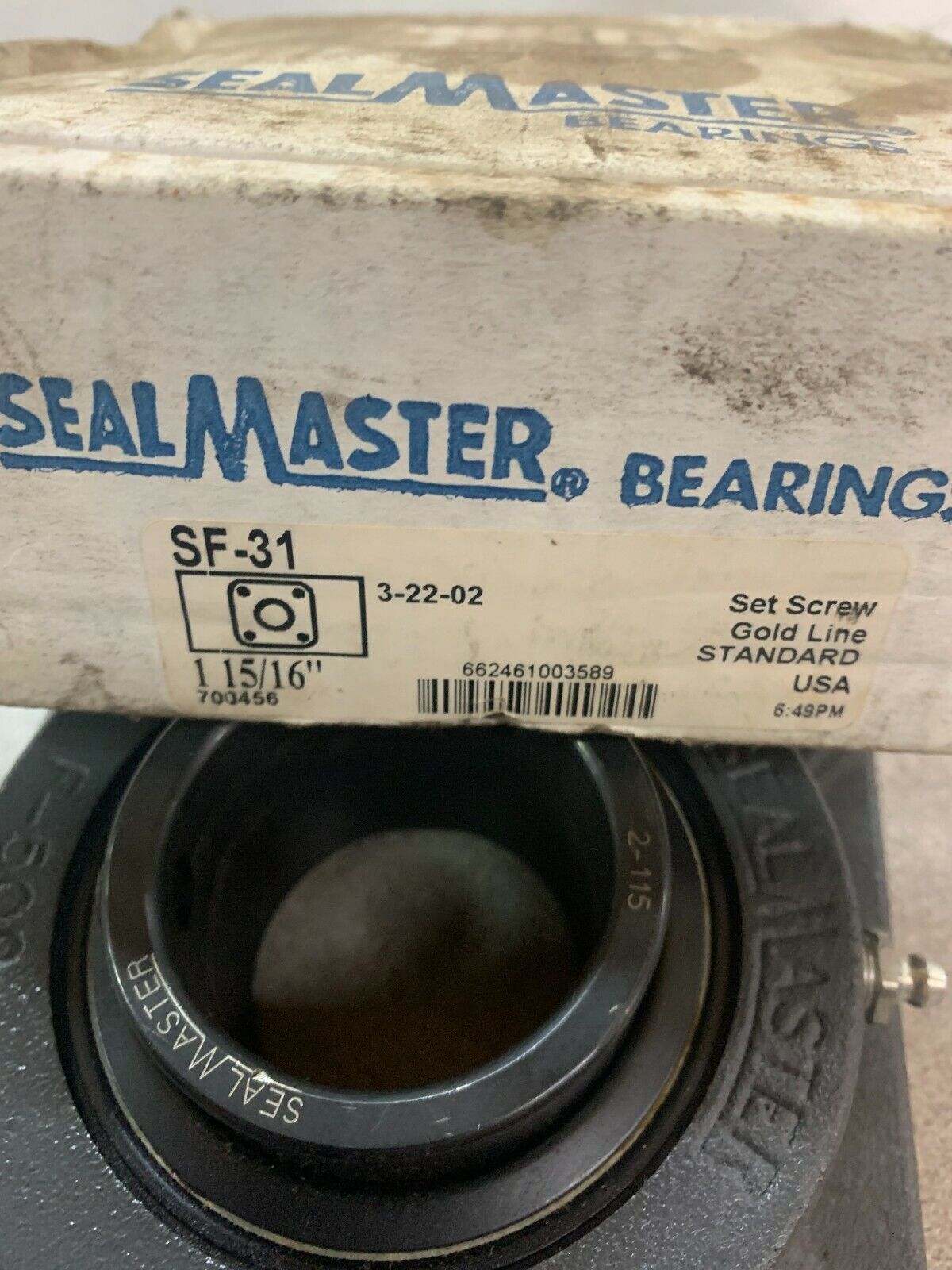 NEW IN BOX SEALMASTER 4-BOLT FLANGE BEARING 1-15/16" BORE SF-31