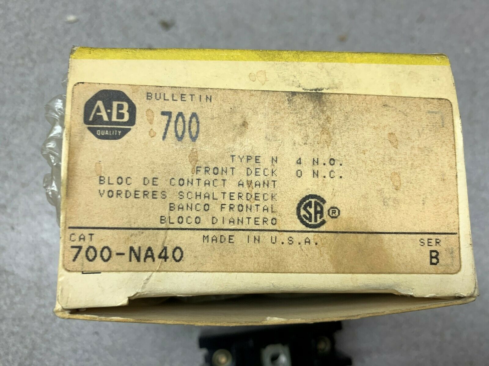 LOT OF 3 NEW ALLEN CONTACT BLOCK 700-NA40 SERIES B