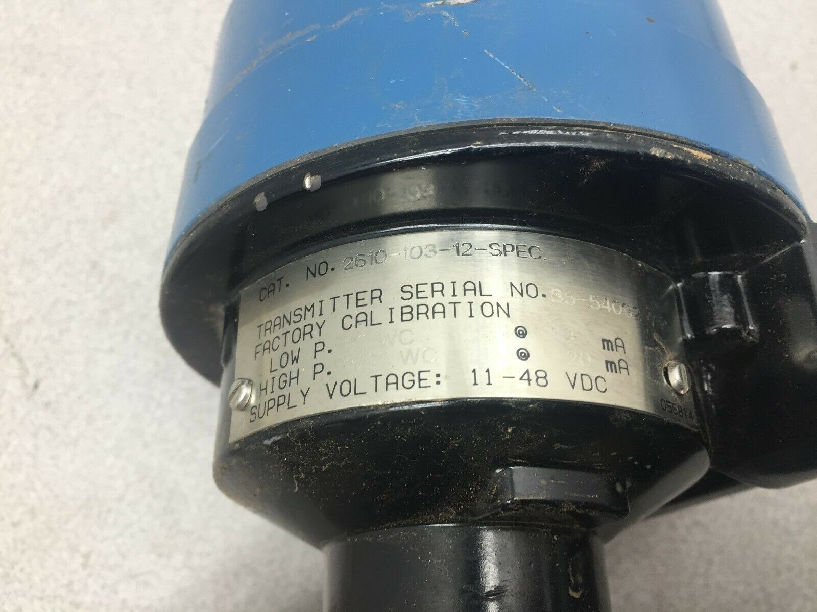 USED LEEDS & NORTHRUP 10" 150" WC 11-48 VDC PRESSURE TRANSMITTER 2610-103-12-SPE