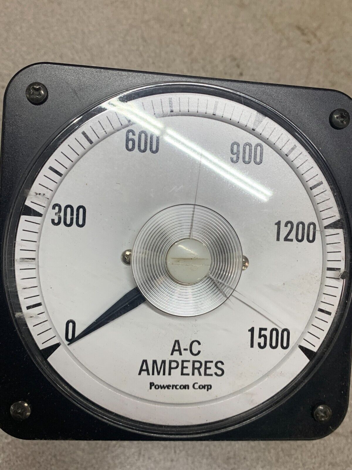 USED POWERCON CORP 0-1500 AC-AMP METER EIL 8220MS 19455 S