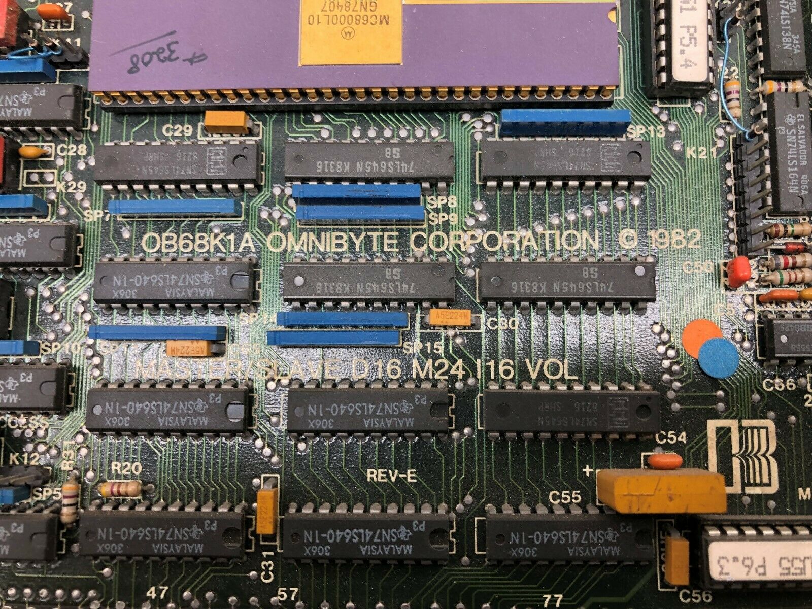 USED OMNIBYTE CORP MASTER SLAVE CIRCUIT BOARD OB68KIA