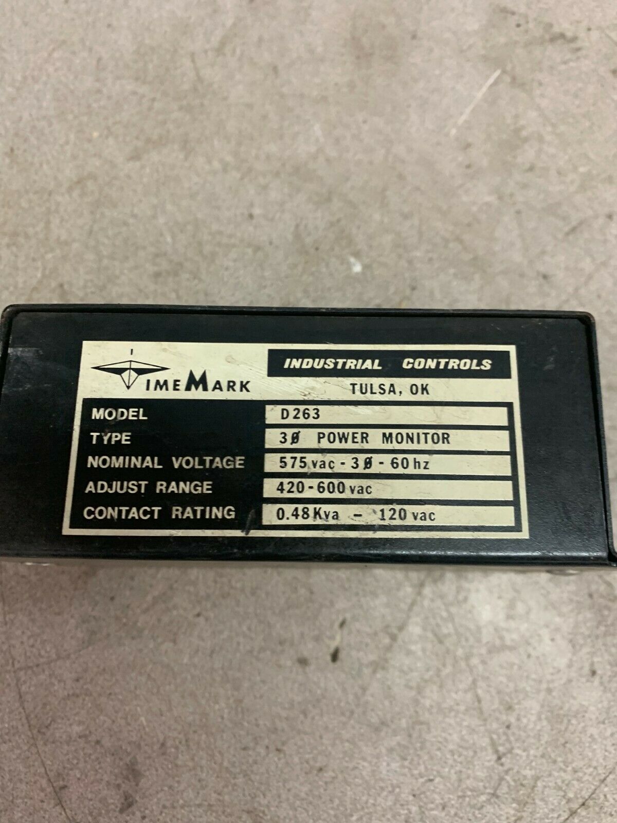 USED TIME MARK 3-PHASE POWER MONITOR D263