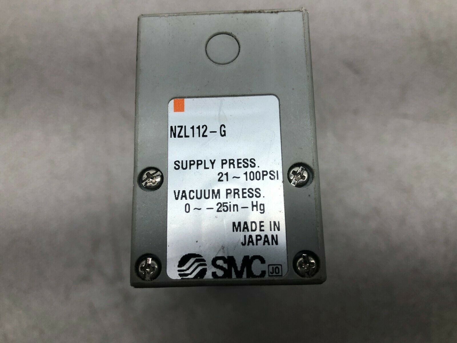 NEW NO BOX SMC 0 TO -25" HG 21-100 PSI SUPPLY  MULTISTAGE EJECTOR NZL112-G