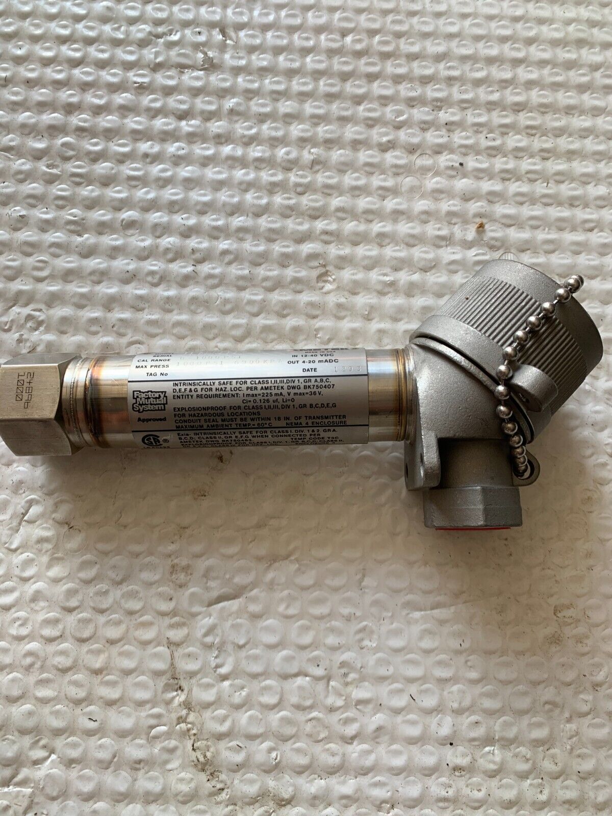 NEW NO BOX AMETEK PRESSURE TRANSMITTER 88C006A2