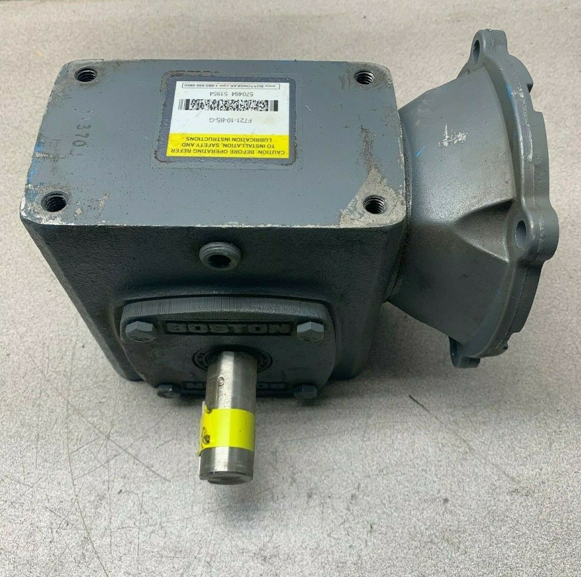 NEW NO BOX BOSTON GEAR 2.34 INPUT HP 10:1 RATIO SPEED REDUCER F721-10-B5-G