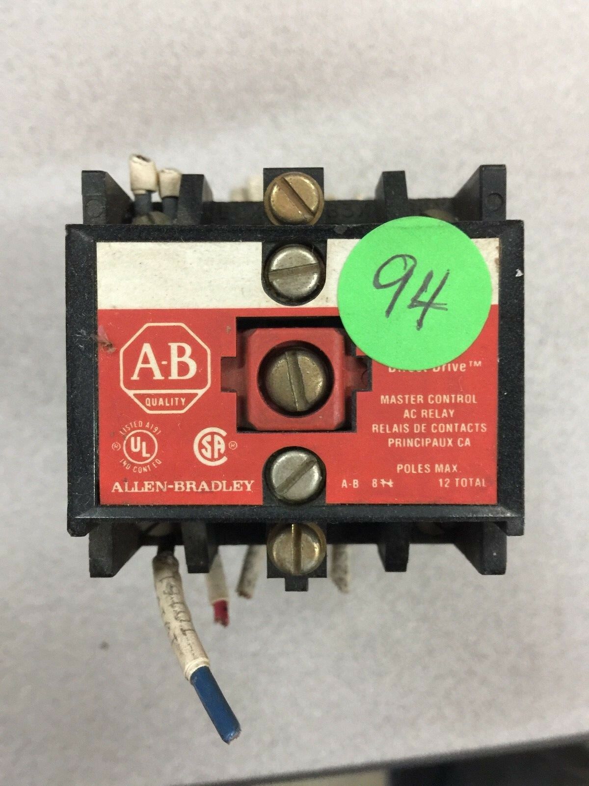 USED NO BOX ALLEN BRADLEY RELAY 700-PK600A1 SER. B