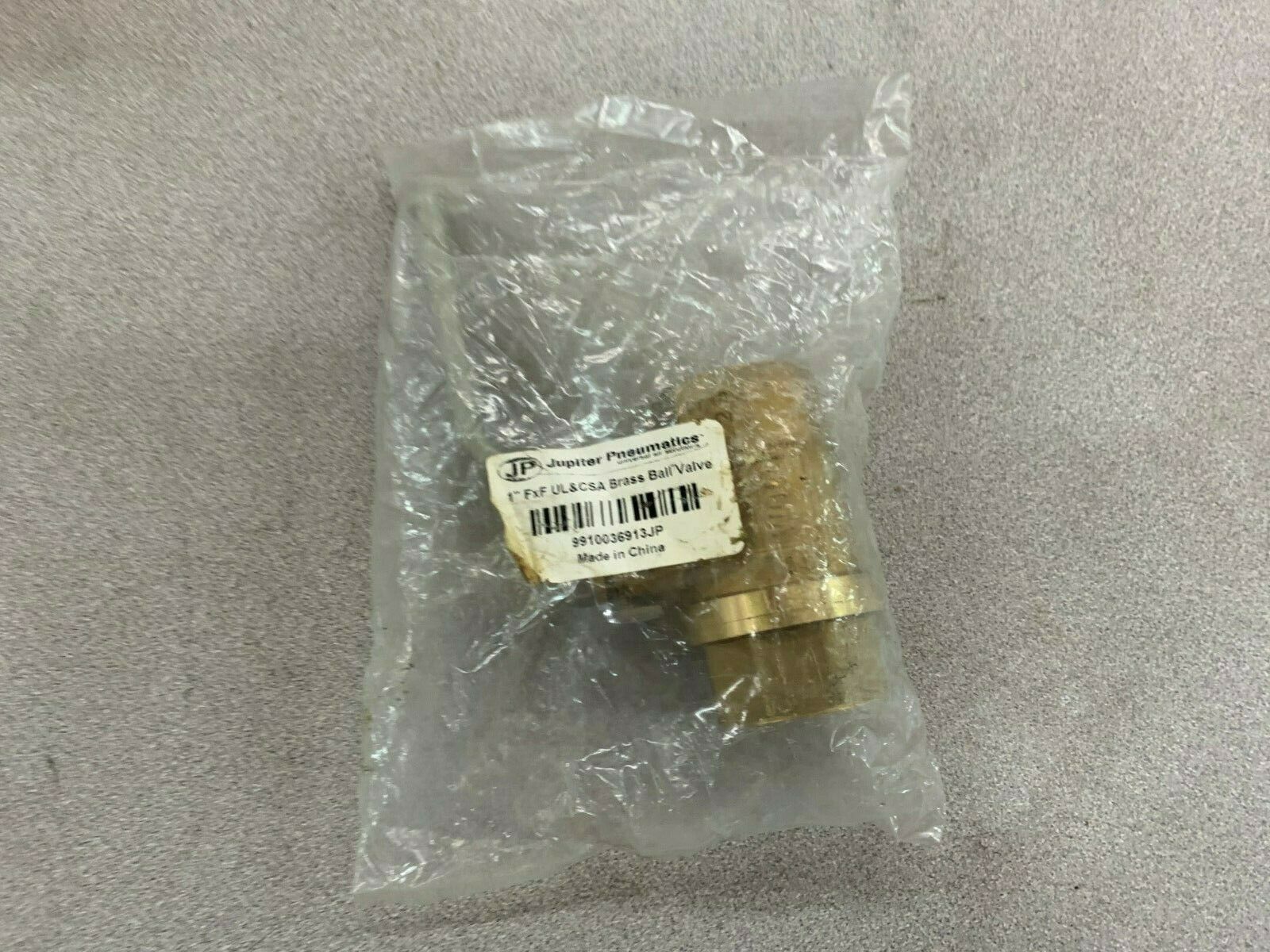 NEW IN BAG JUPITER PNEUMATICS 1" BRASS BALL VALVE 9910036913JP