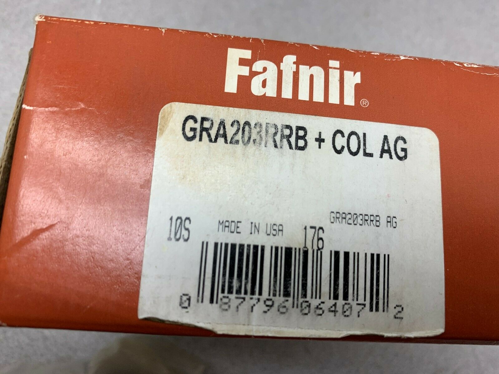 NEW IN BOX FAFNIR BEARING GRA203RRB+COL AG