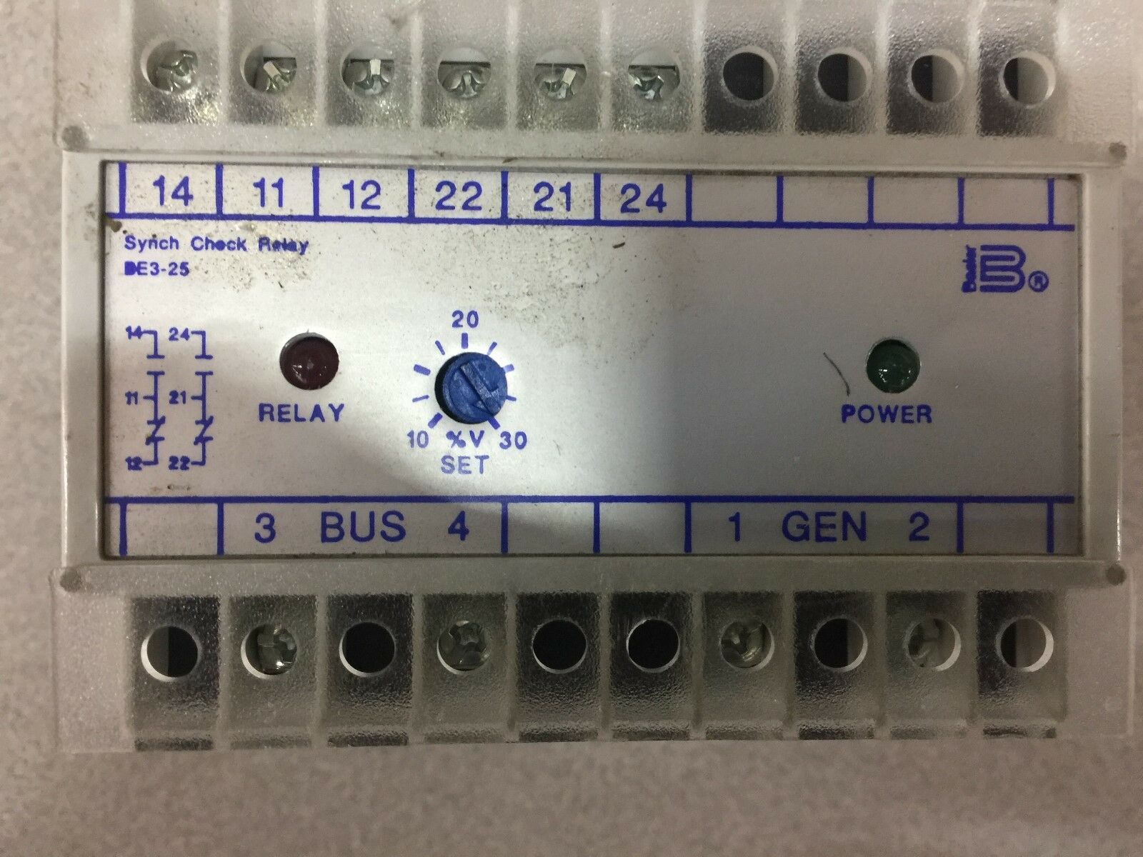 USED BASLER SYNCH CHECK RELAY BE3-25-1A1N5