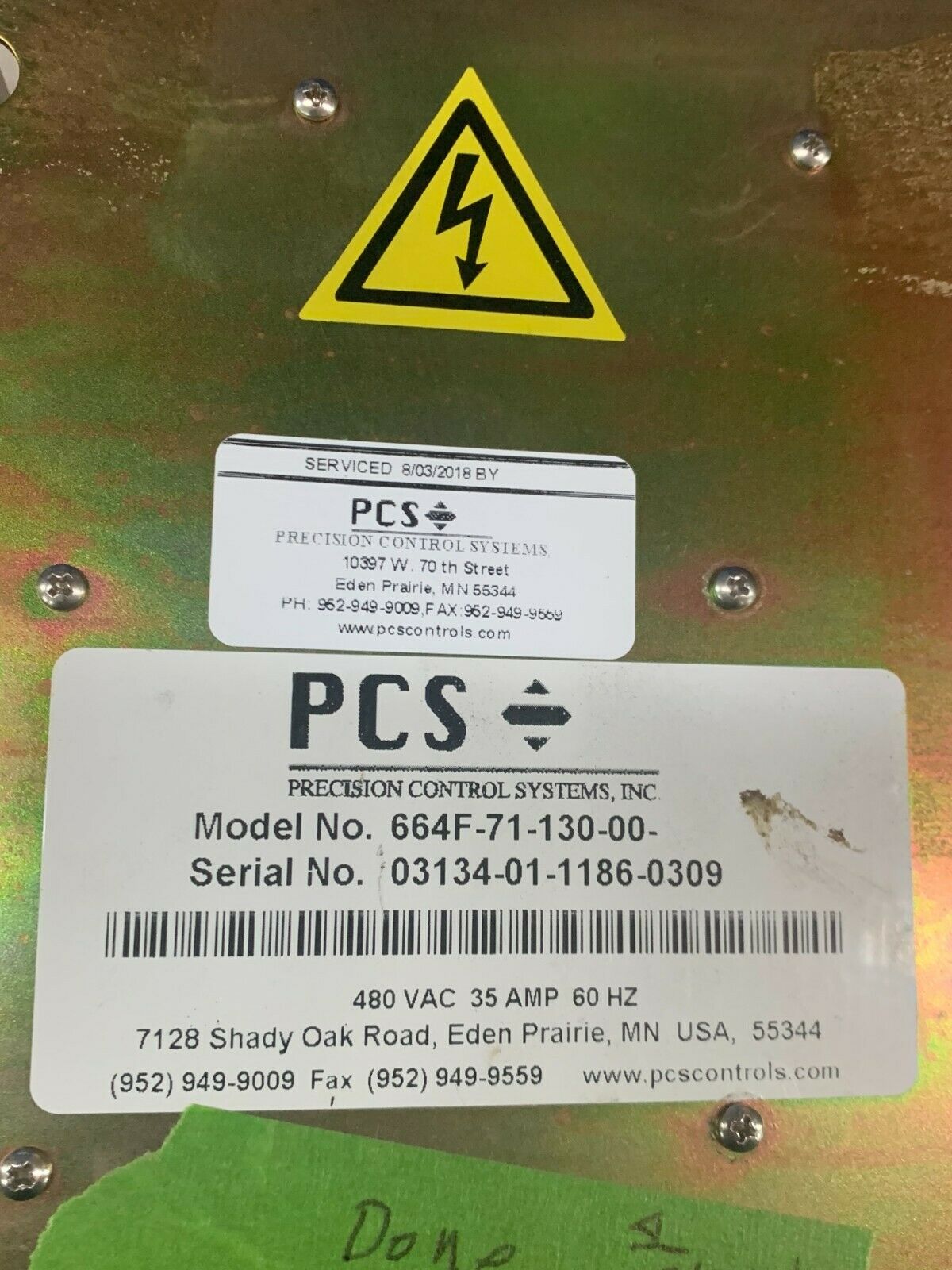 USED PCS POWER SUPPLY CONTROL 664F-71-130-00