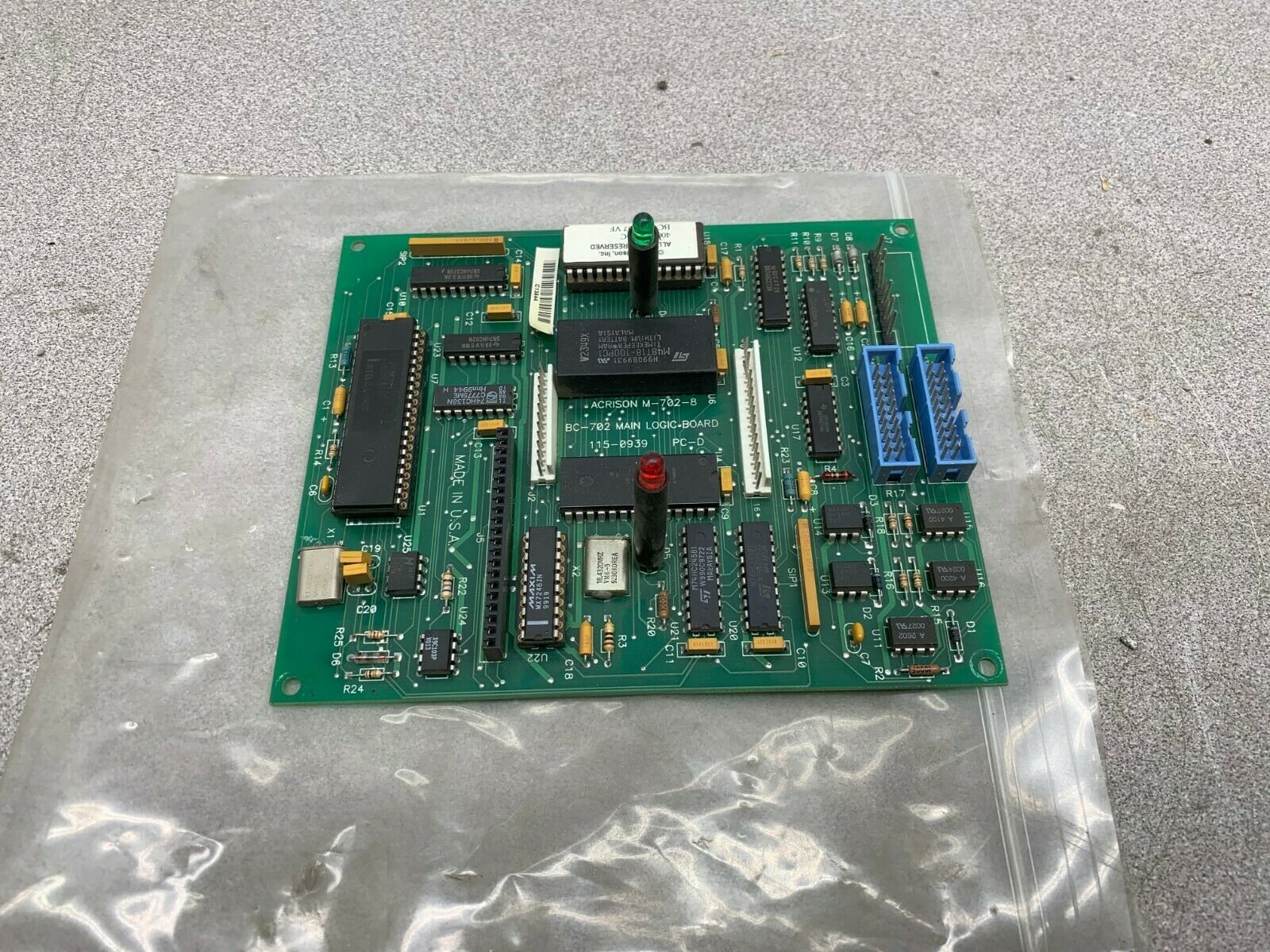 USED ACRISON M-702-8 MAIN LOGIC BOARD BC-702 CIRCUIT BOARD 115-0939