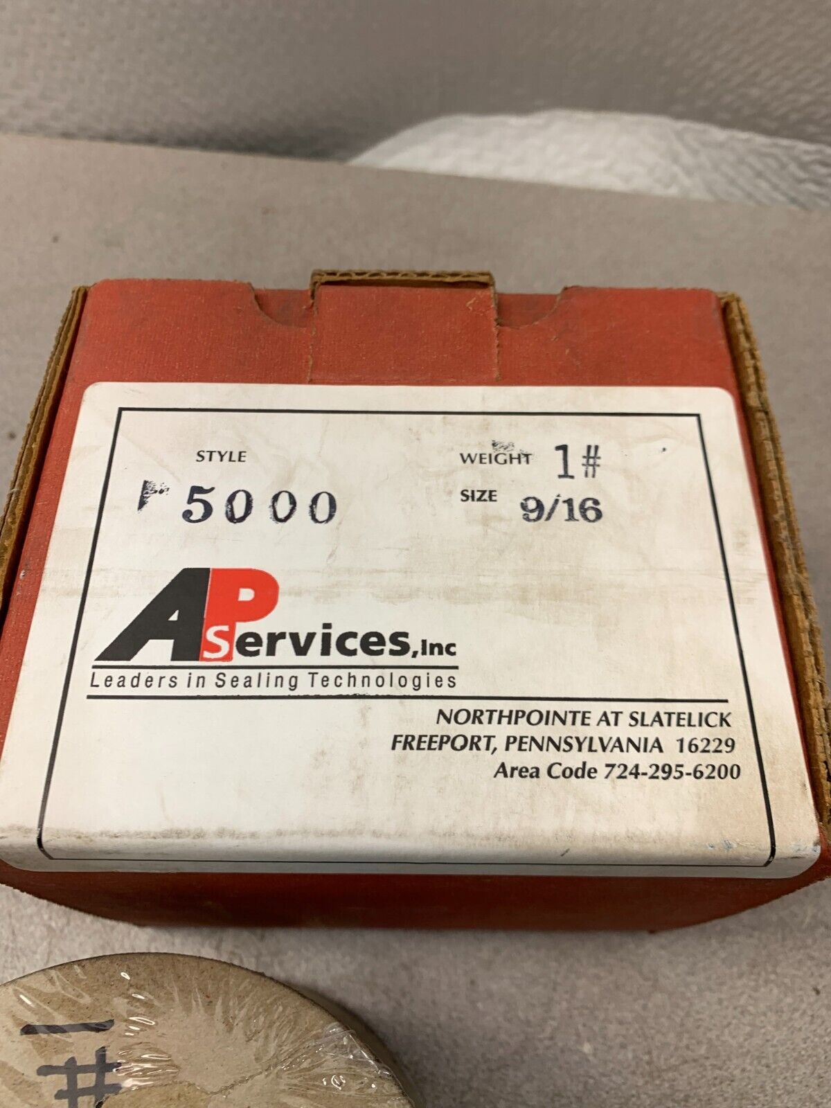 NEW IN BOX AP SERVICES STYLE 5000 VALVE PACKING WEIGHT 1# SIZE 9/16