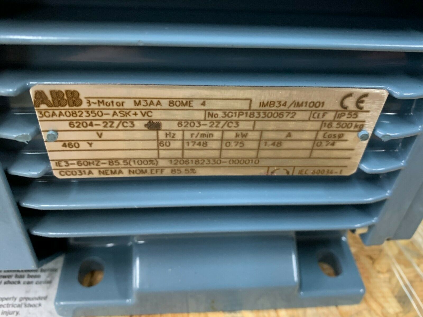 NEW ABB IMB34/IM1001 MOTOR 3CAA082350-ASK+VC