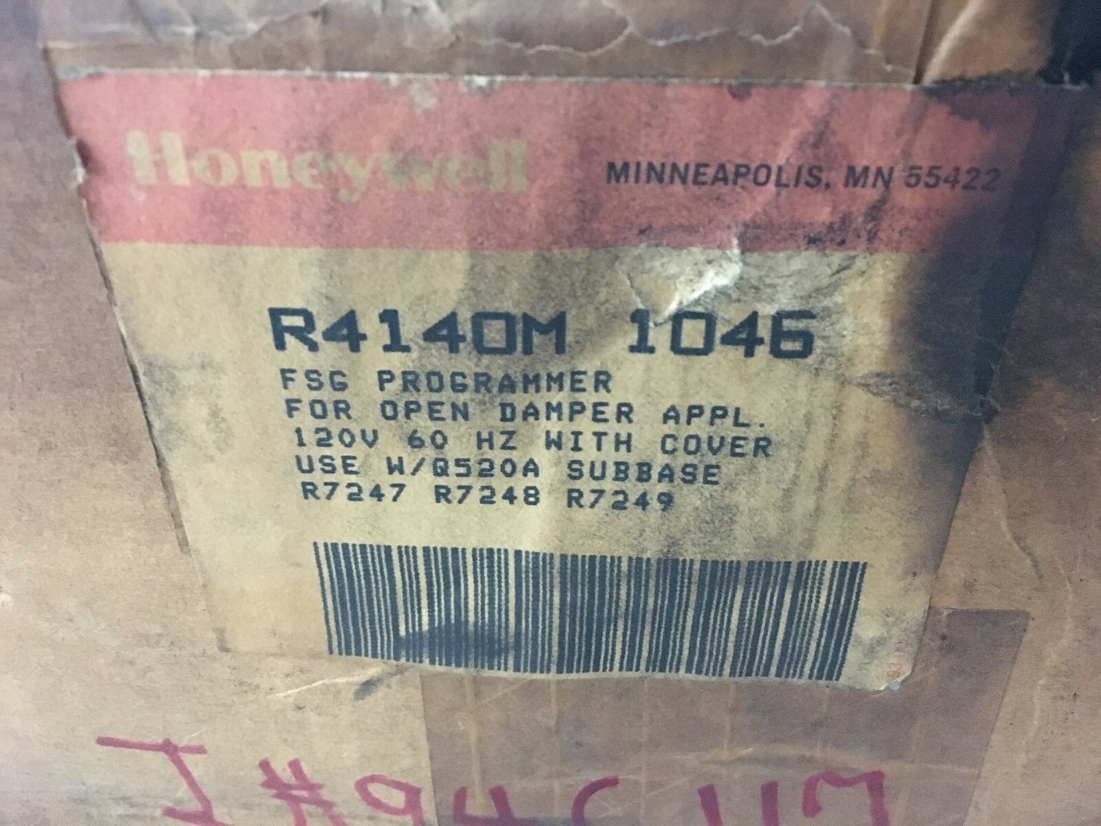 NEW IN BOX HONEYWELL FSG PROGRAMMER FOR OPEN DAMPER R4140M