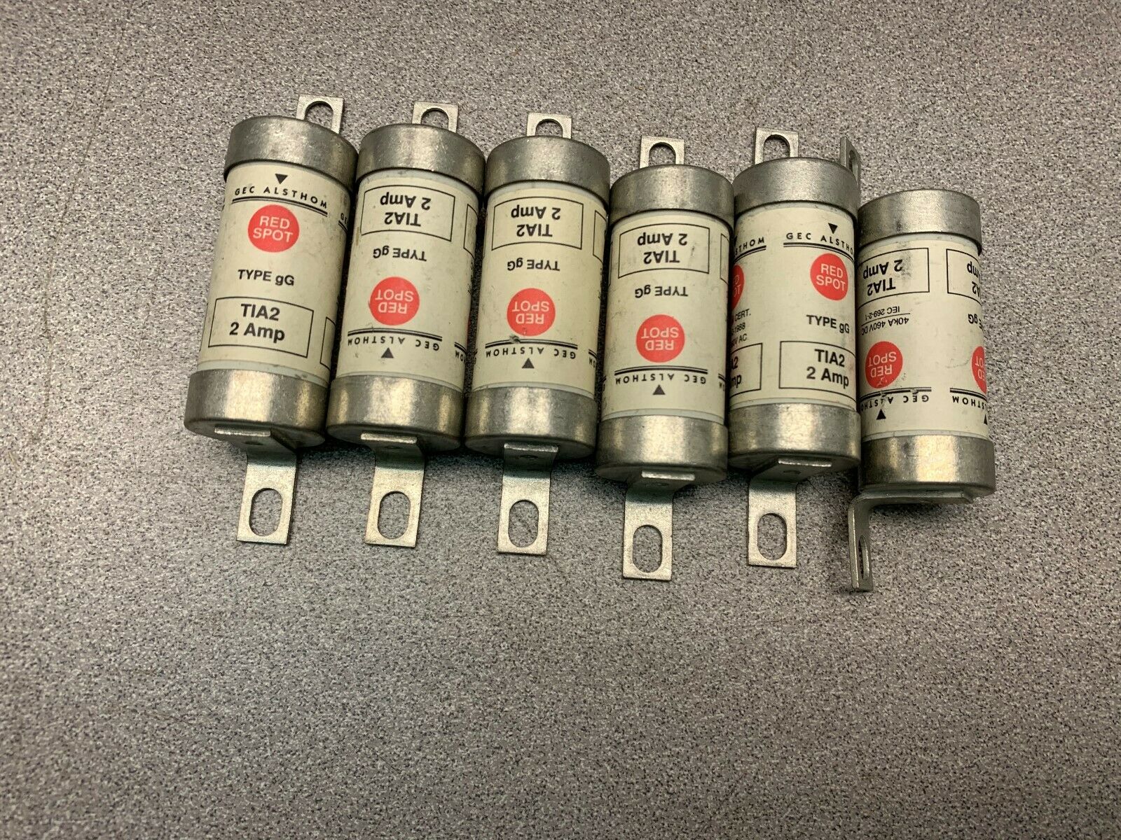 LOT OF 6 NEW NO BOX GEC RED SPOT FUSE TIA2