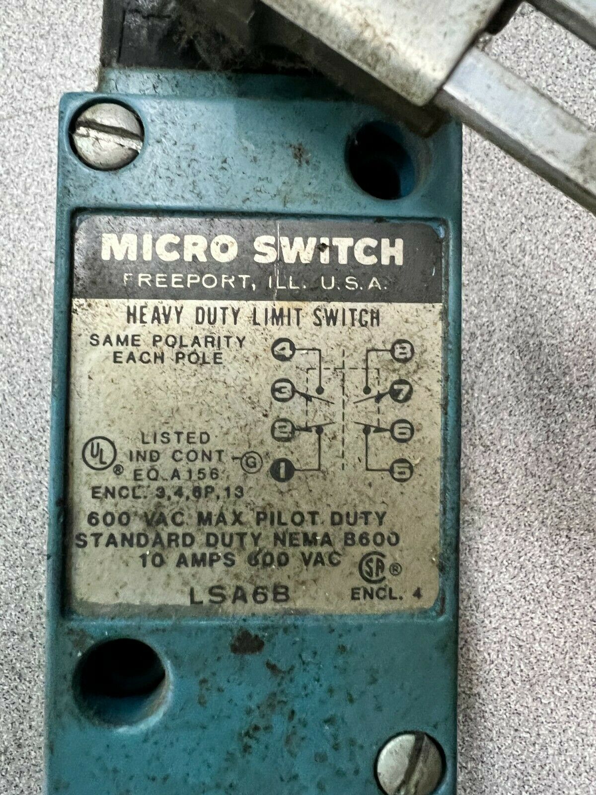 USED MICRO SWITCH LSAB6