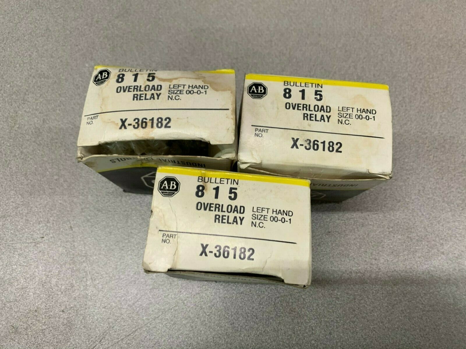 LOT OF 3 NEW IN BOX ALLEN BRADLEY RELAY X-36182