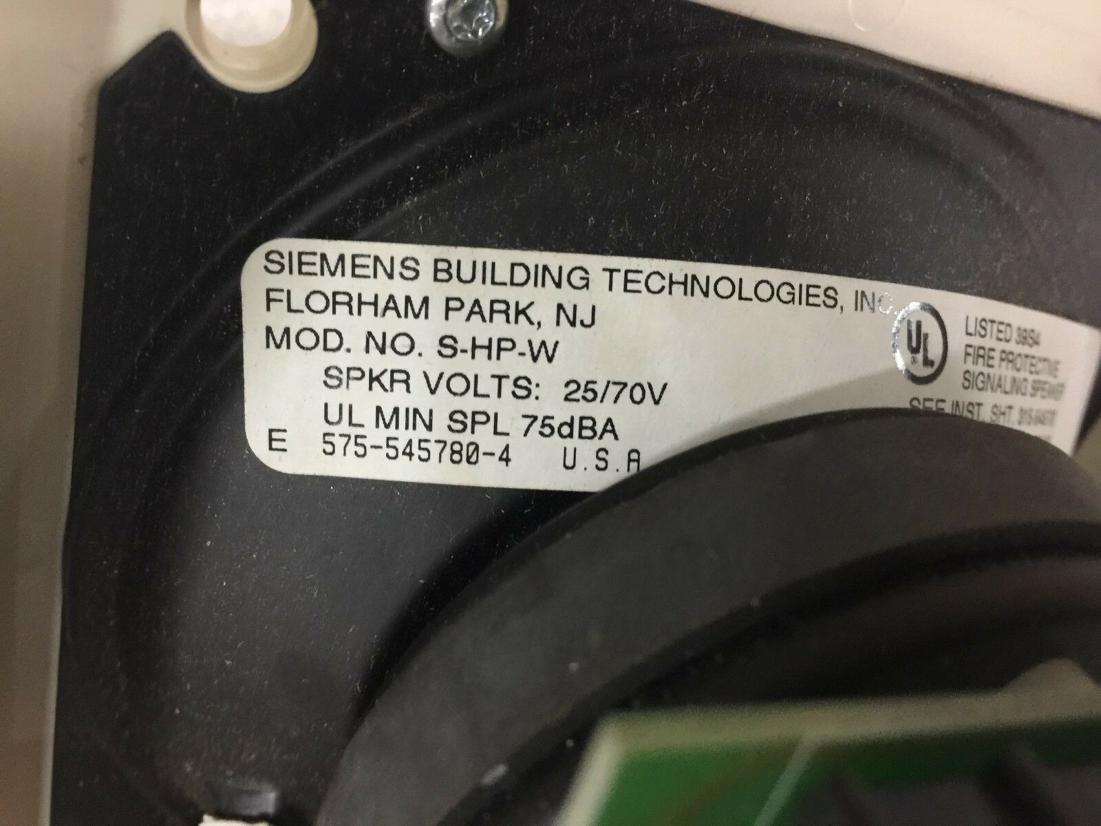 NEW NO BOX SIEMENS S-HP-W SPEAKER 500-699735