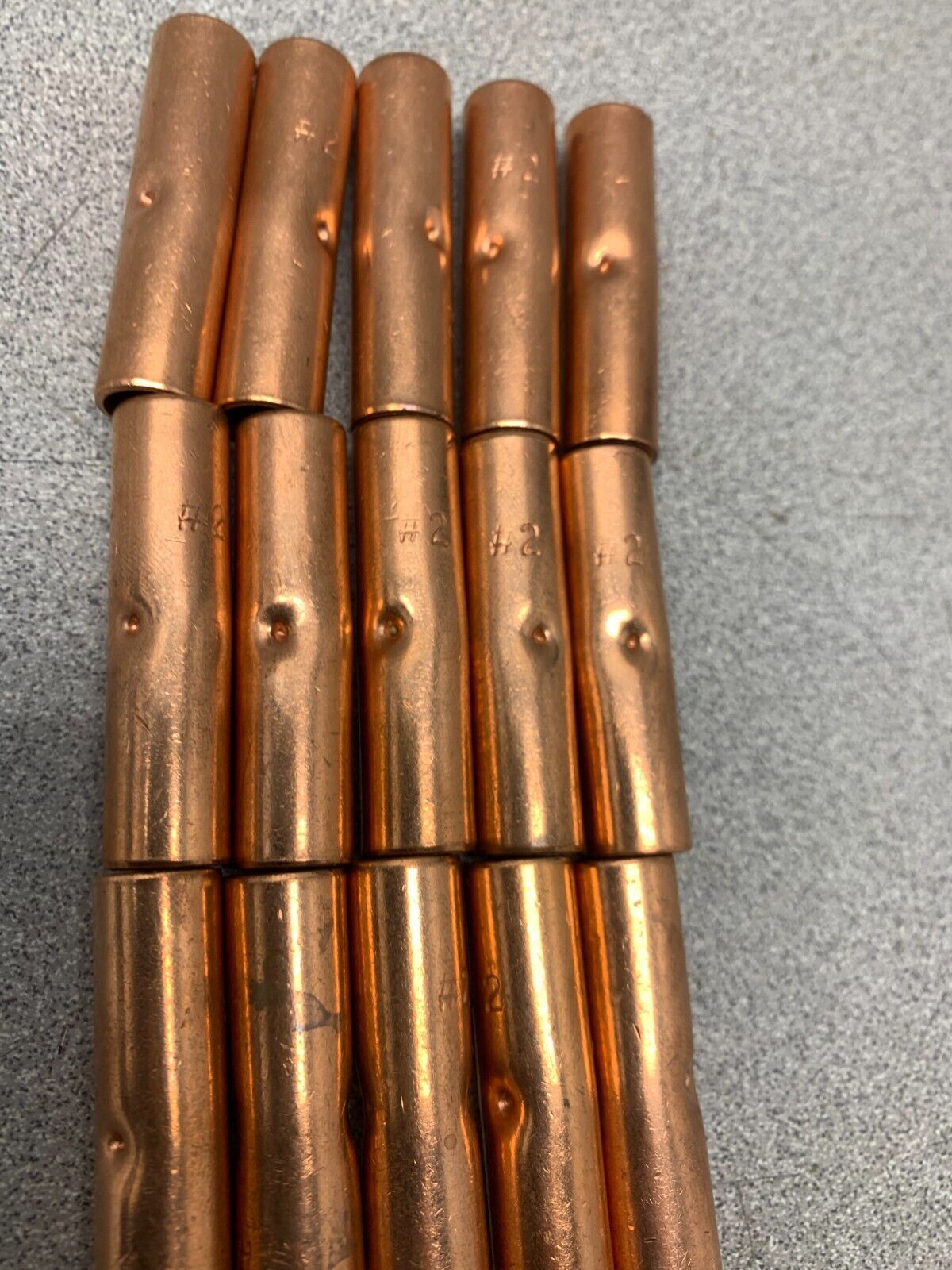 LOT OF 15 NEW COPPER CONNECTOR BUTT #2