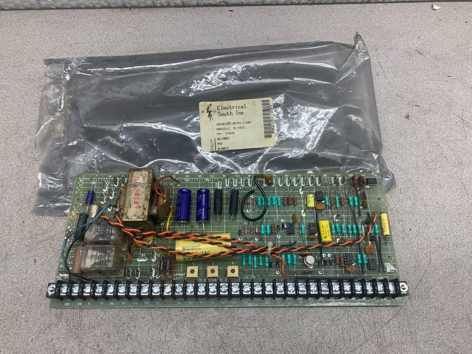 REFURBISHED RELIANCE ELECTRIC CIRCUIT BOARD 0-48673