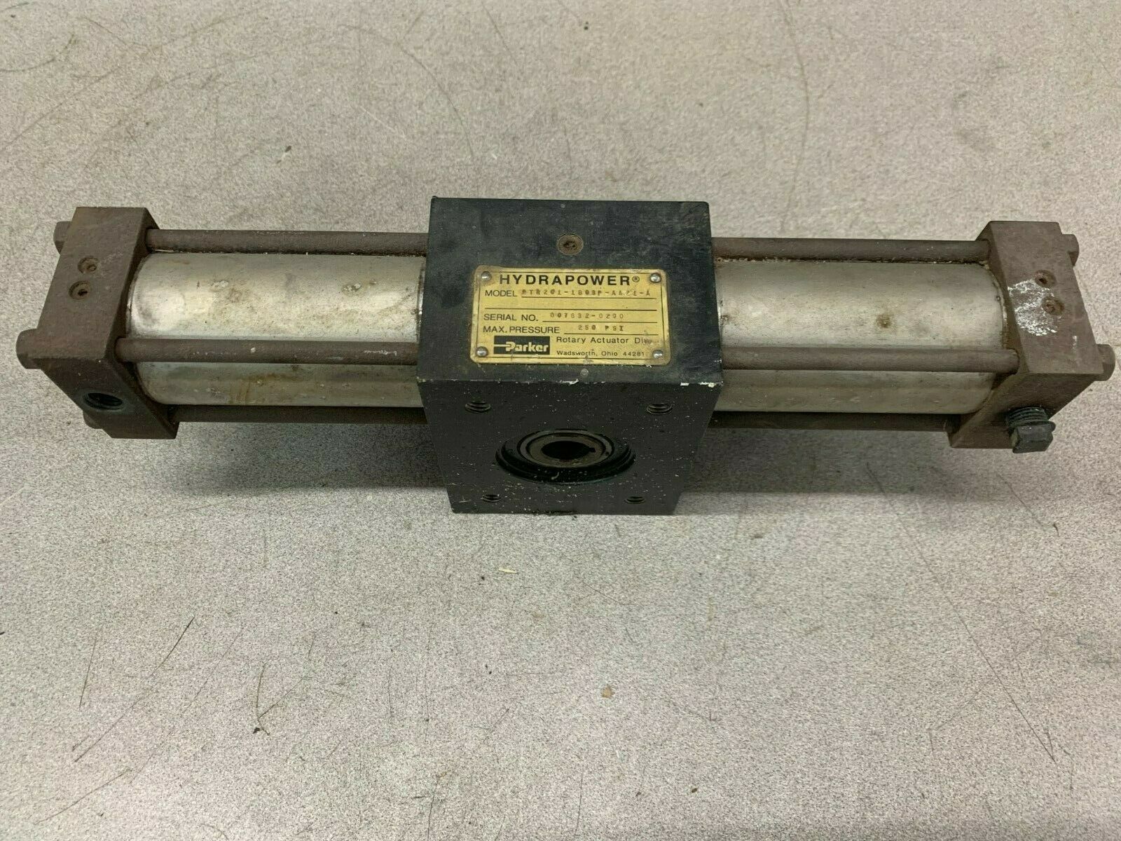 USED PARKER HYDRAPOWER ROTARY ACTUATOR PTR201-1803P-AA21-A