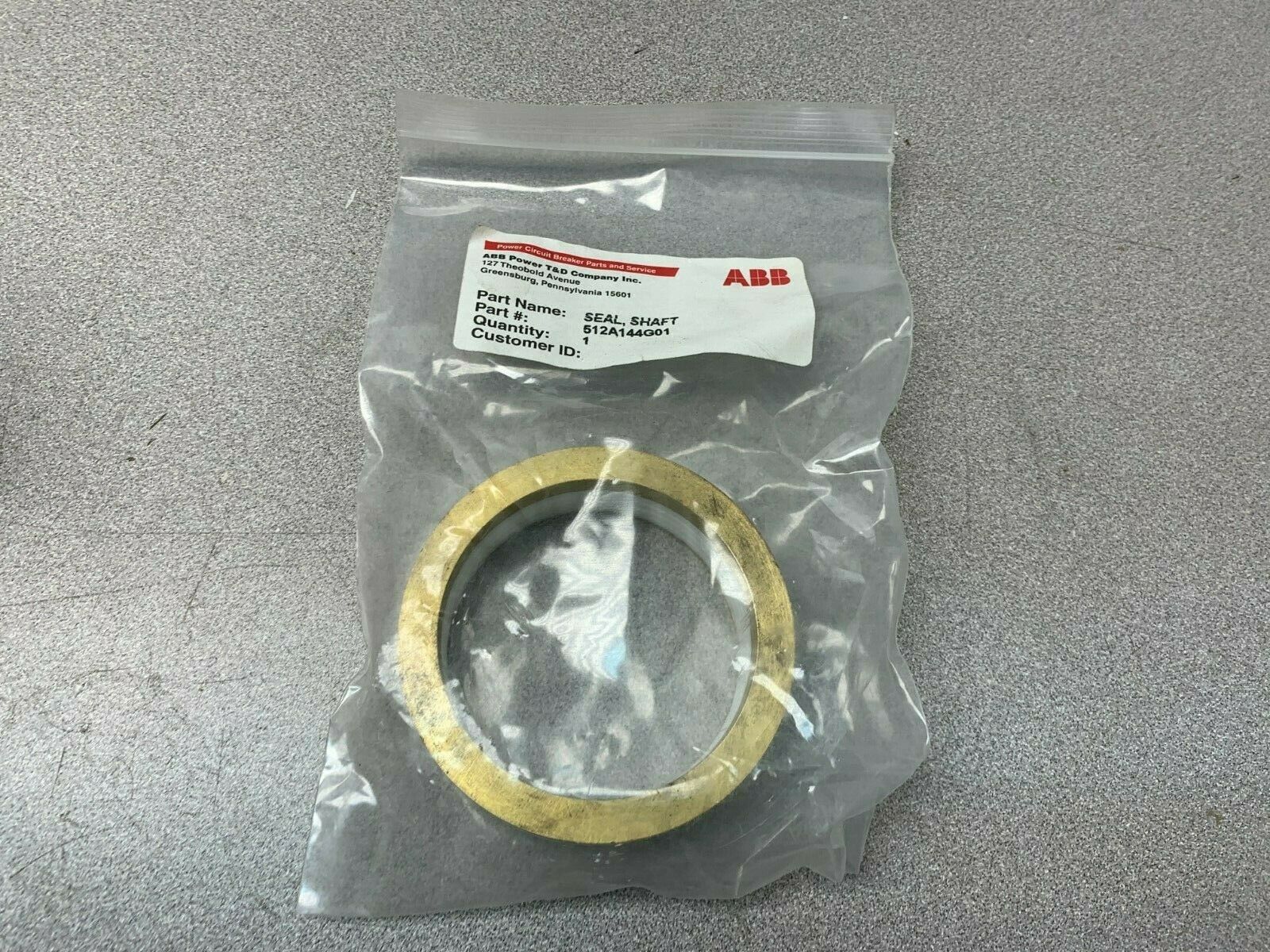 NEW NO BOX ABB SHAFT SEAL 512A144G01