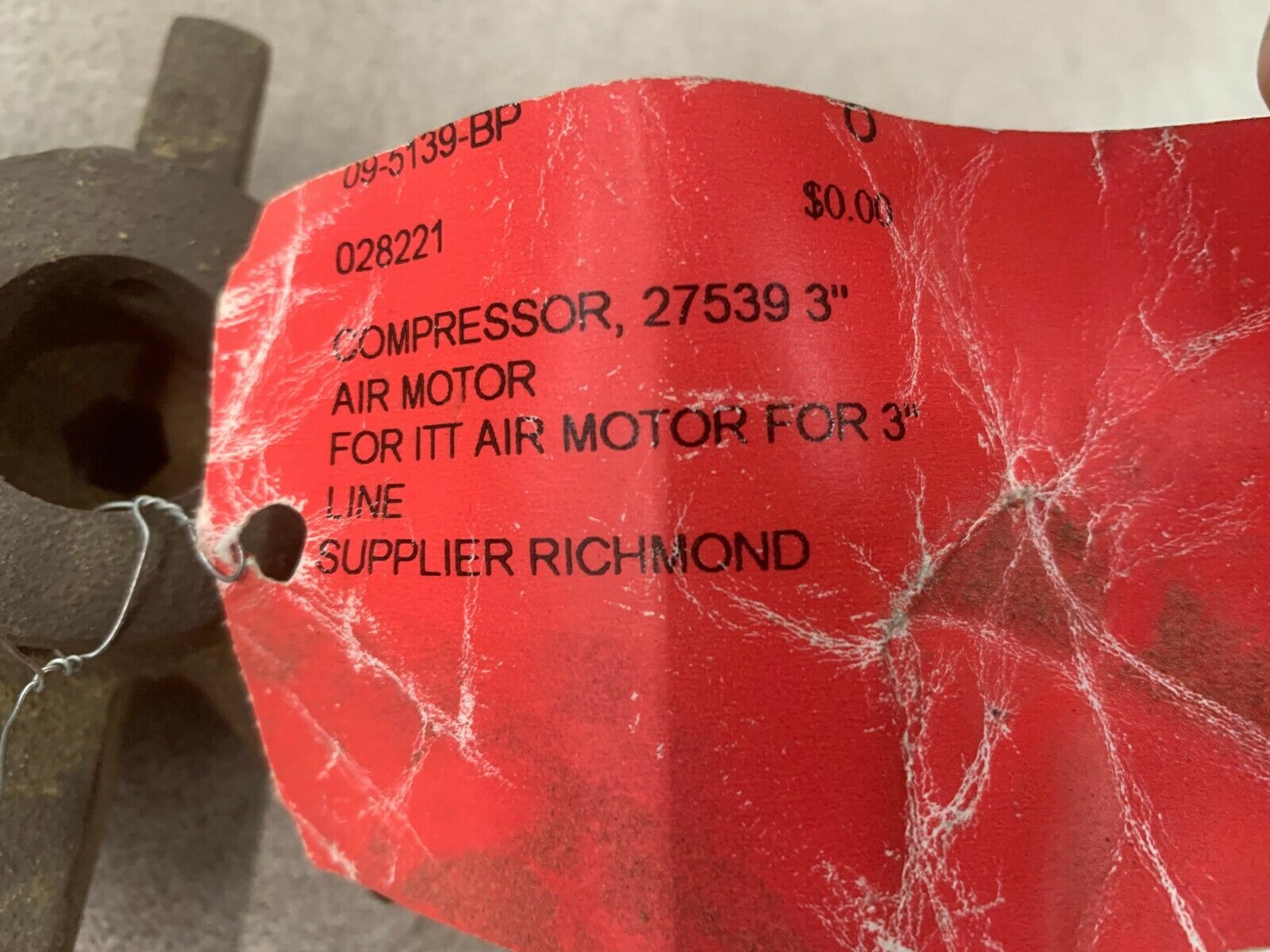 NEW ITT 3" AIR MOTOR PART 27539