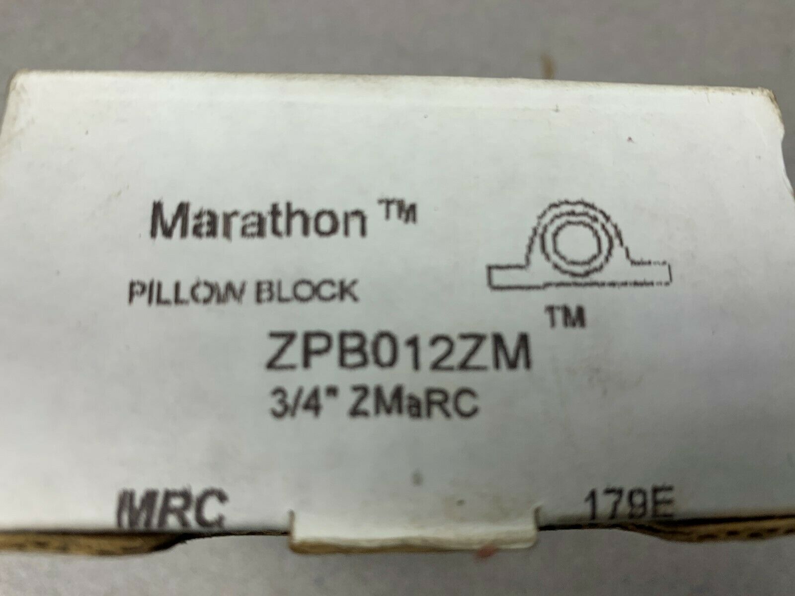 NEW IN BOX MARATHON PILLOW BLOCK BEARING ZPB012ZM