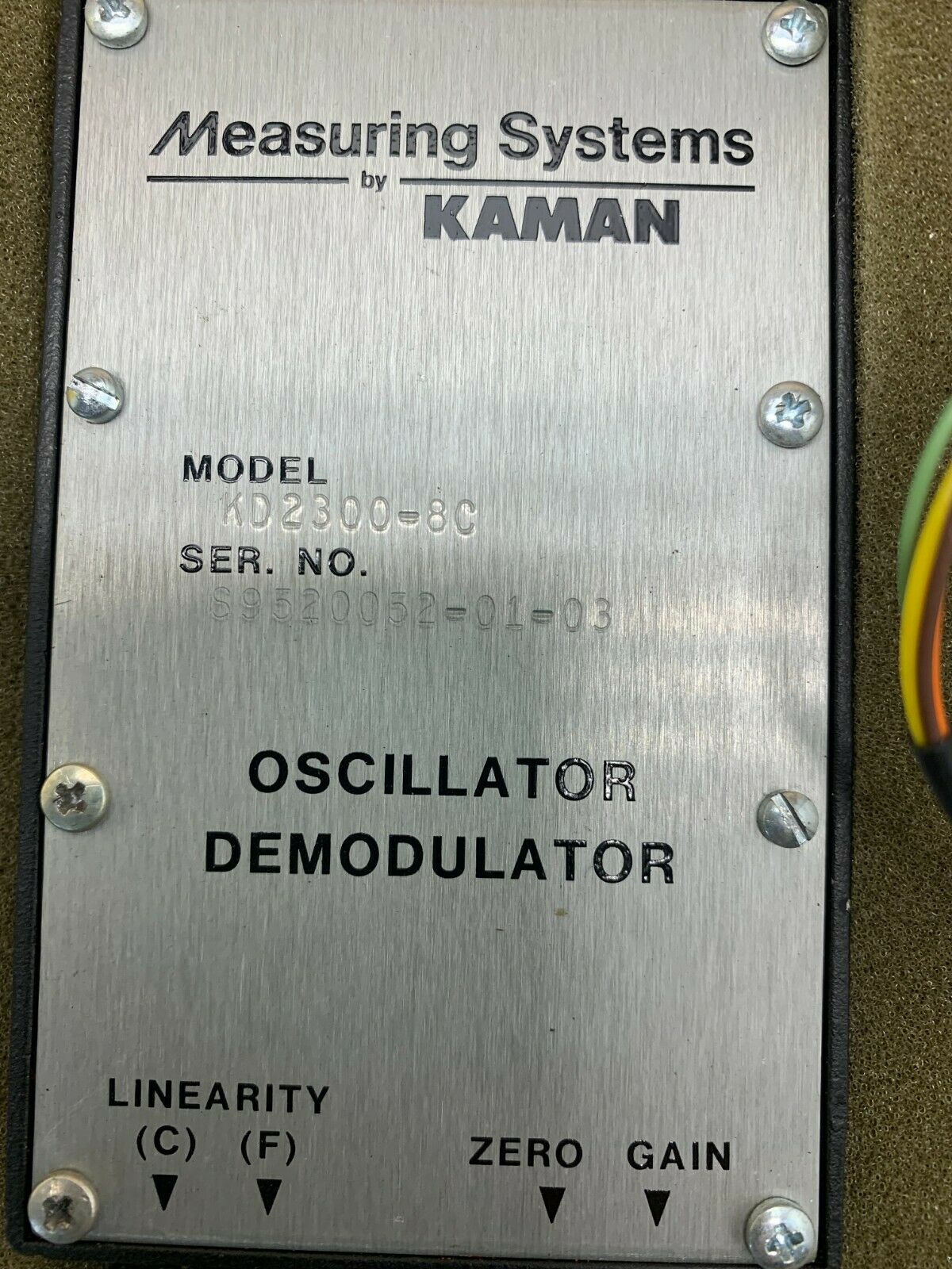 USED KAMAN OSCILLATOR DEMODULATOR KD2300-8C