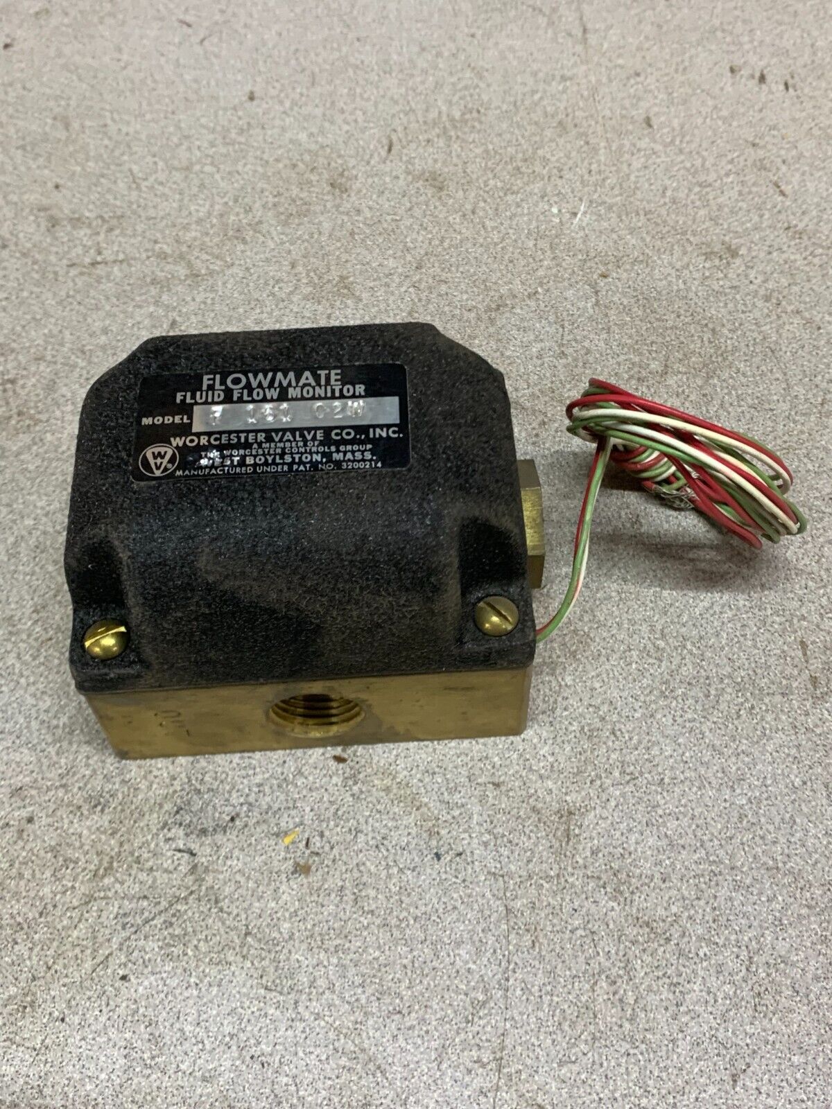 NEW NO BOX WORCHESTER FLOWMATE FLUID FLOW MONITOR F 161 02W