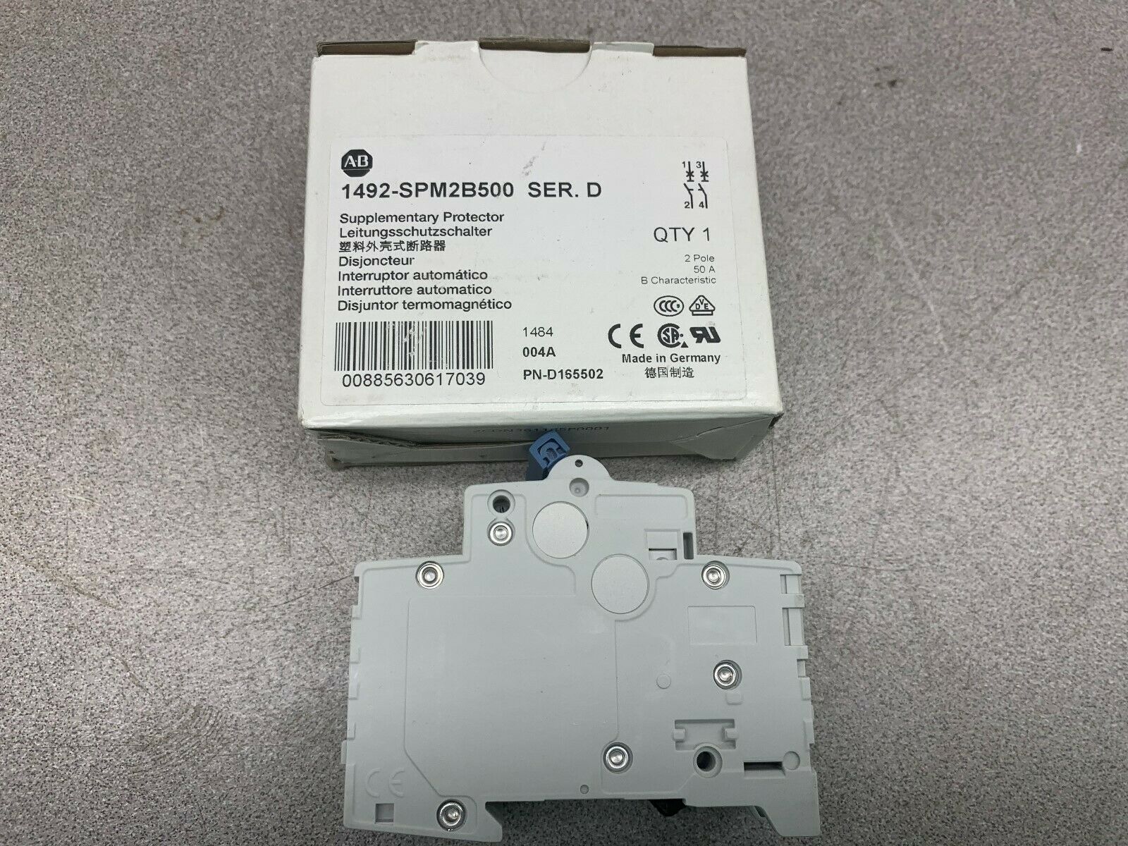 NEW IN BOX ALLEN BRADLEY  PROTECTOR 1492-SPM2B500 SERIES D